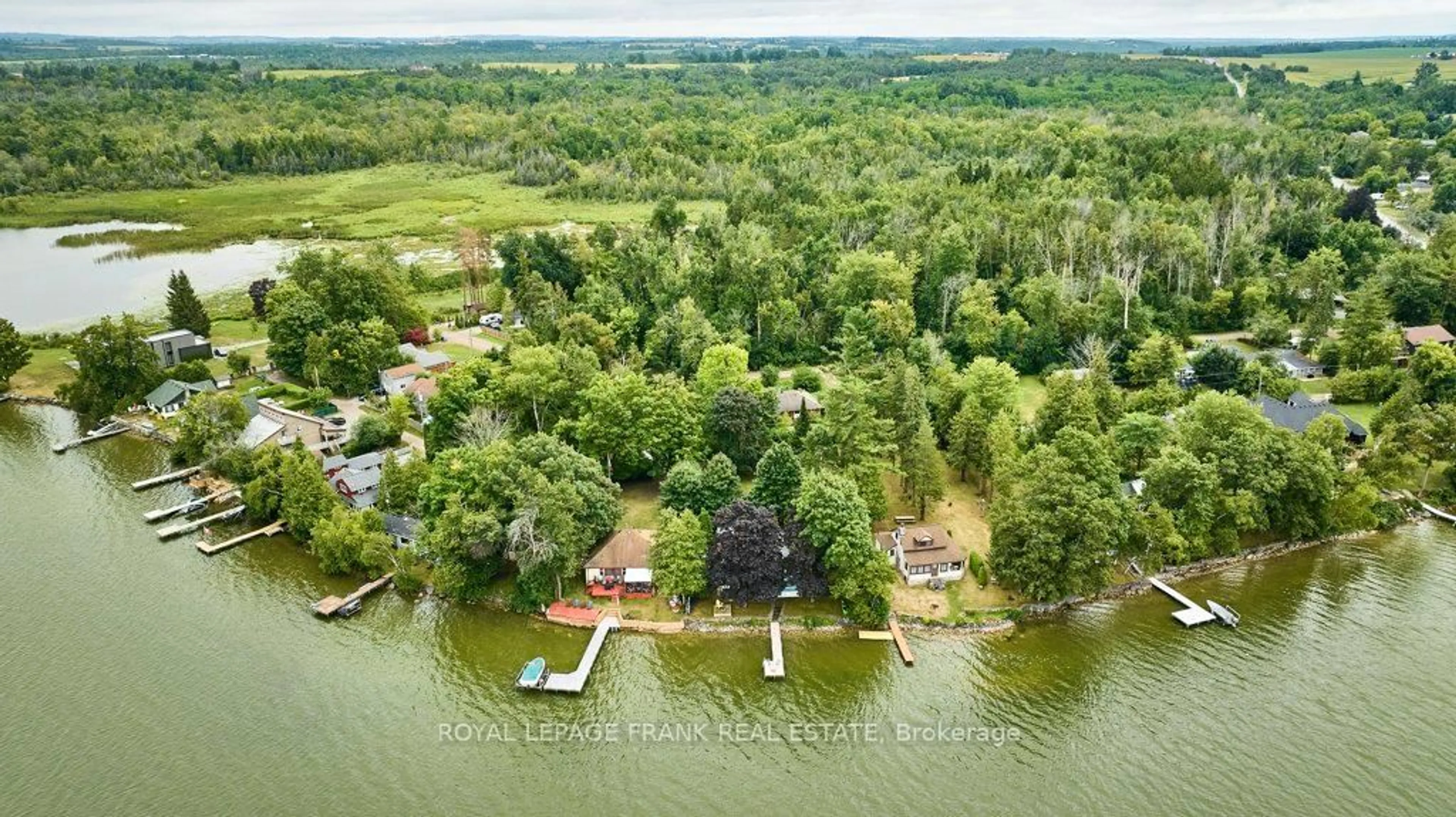A pic from outside/outdoor area/front of a property/back of a property/a pic from drone, water/lake/river/ocean view for 28 Johnstone Lane, Scugog Ontario L0B 1L0