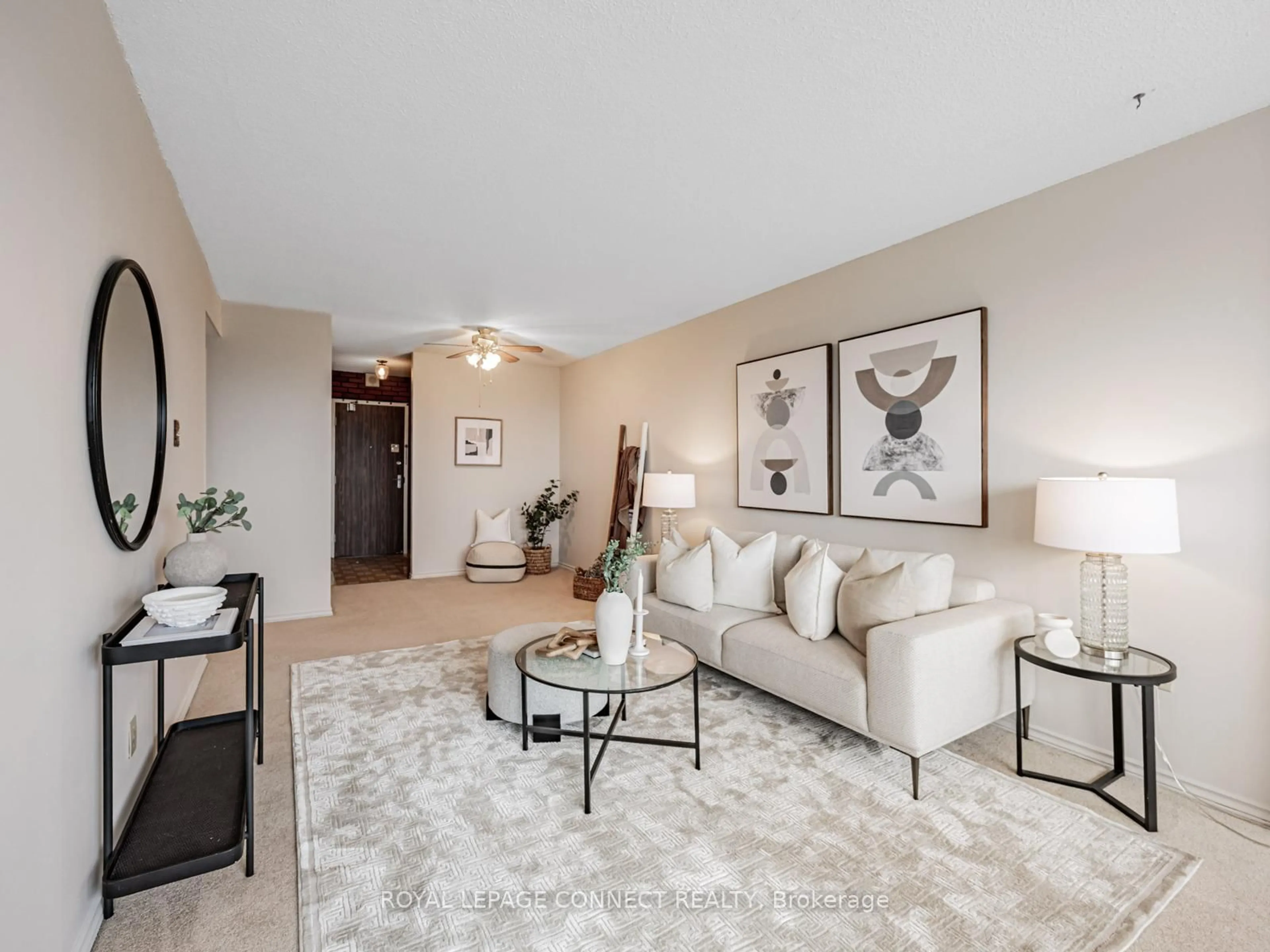 Living room with furniture, unknown for 44 Falby Crt #1711, Ajax Ontario L1S 3L1