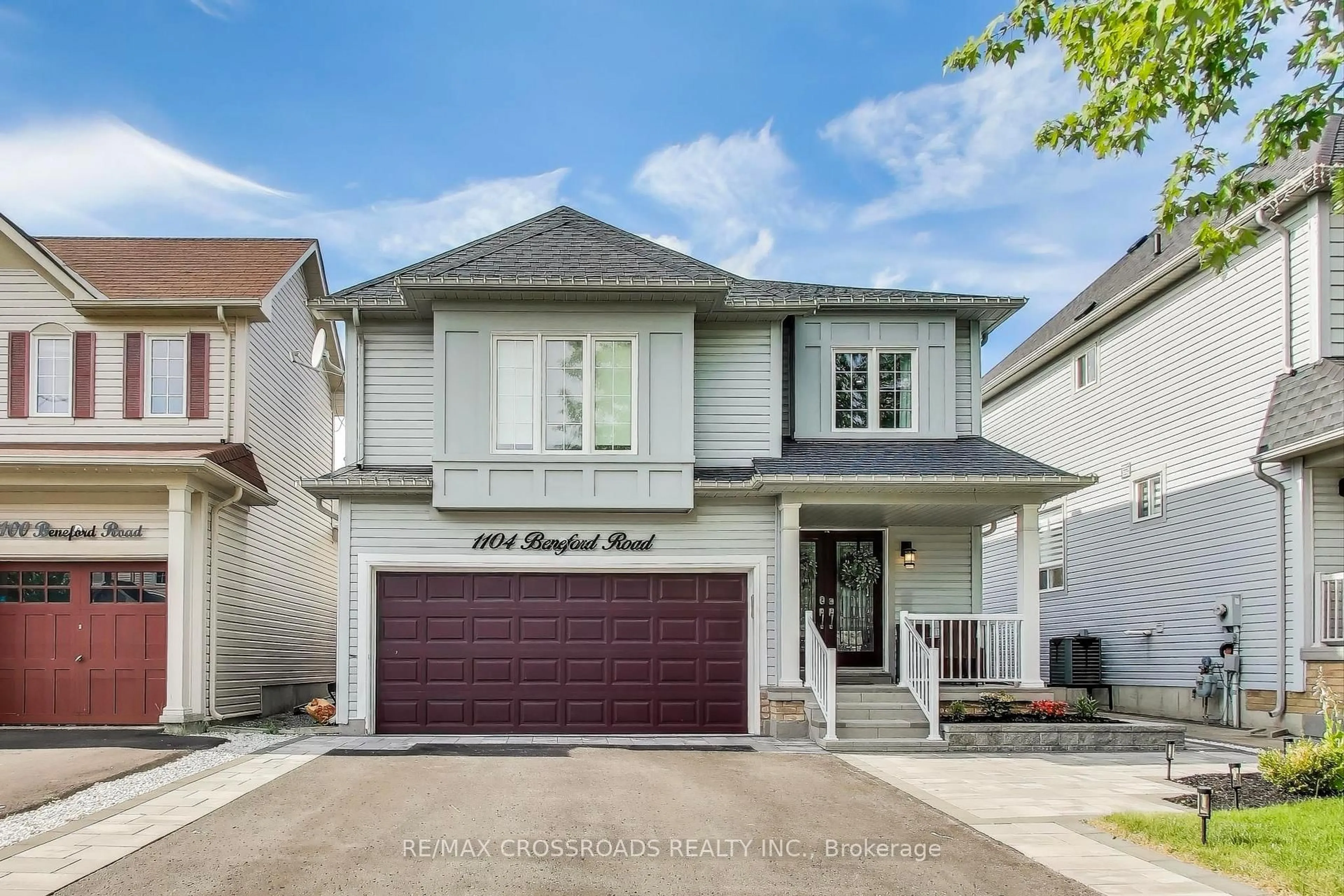 Home with brick exterior material, street for 1104 Beneford Rd, Oshawa Ontario L1K 0A3