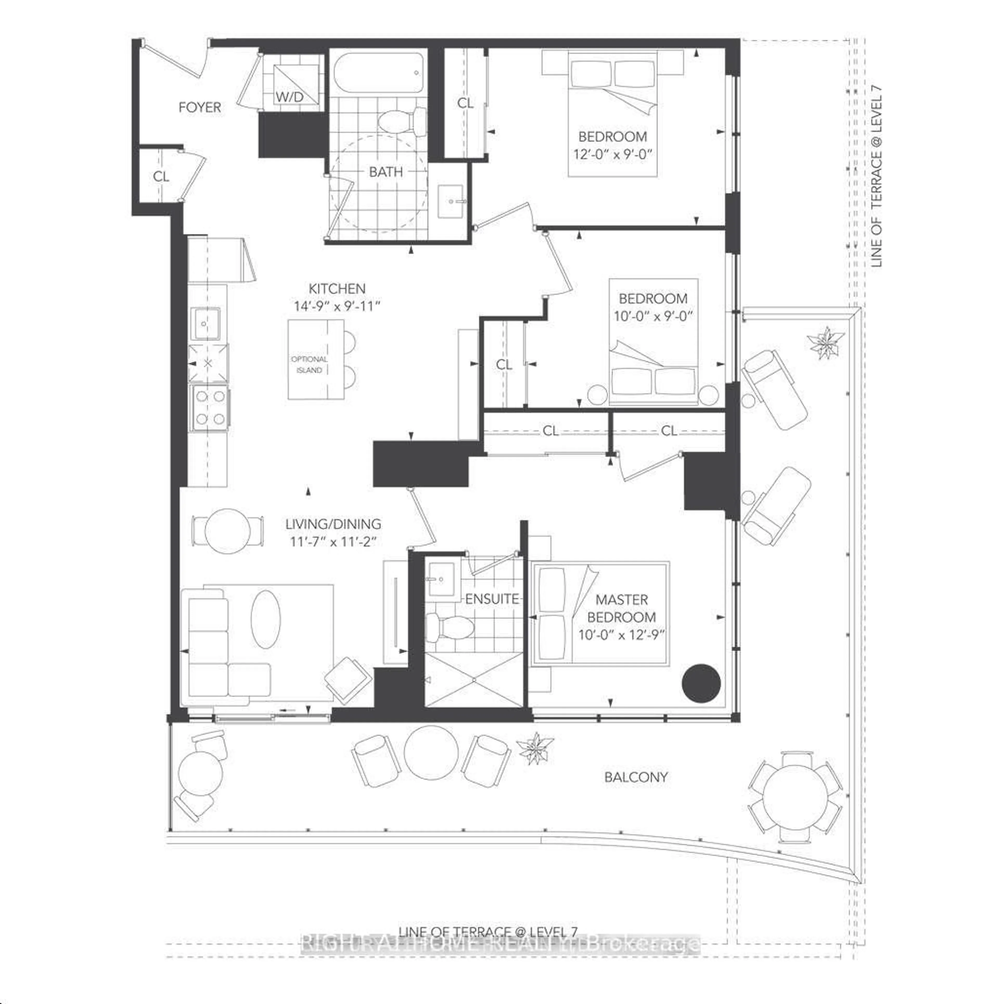 Floor plan for 1435 Celebration Dr #2204, Pickering Ontario L1W 0C4
