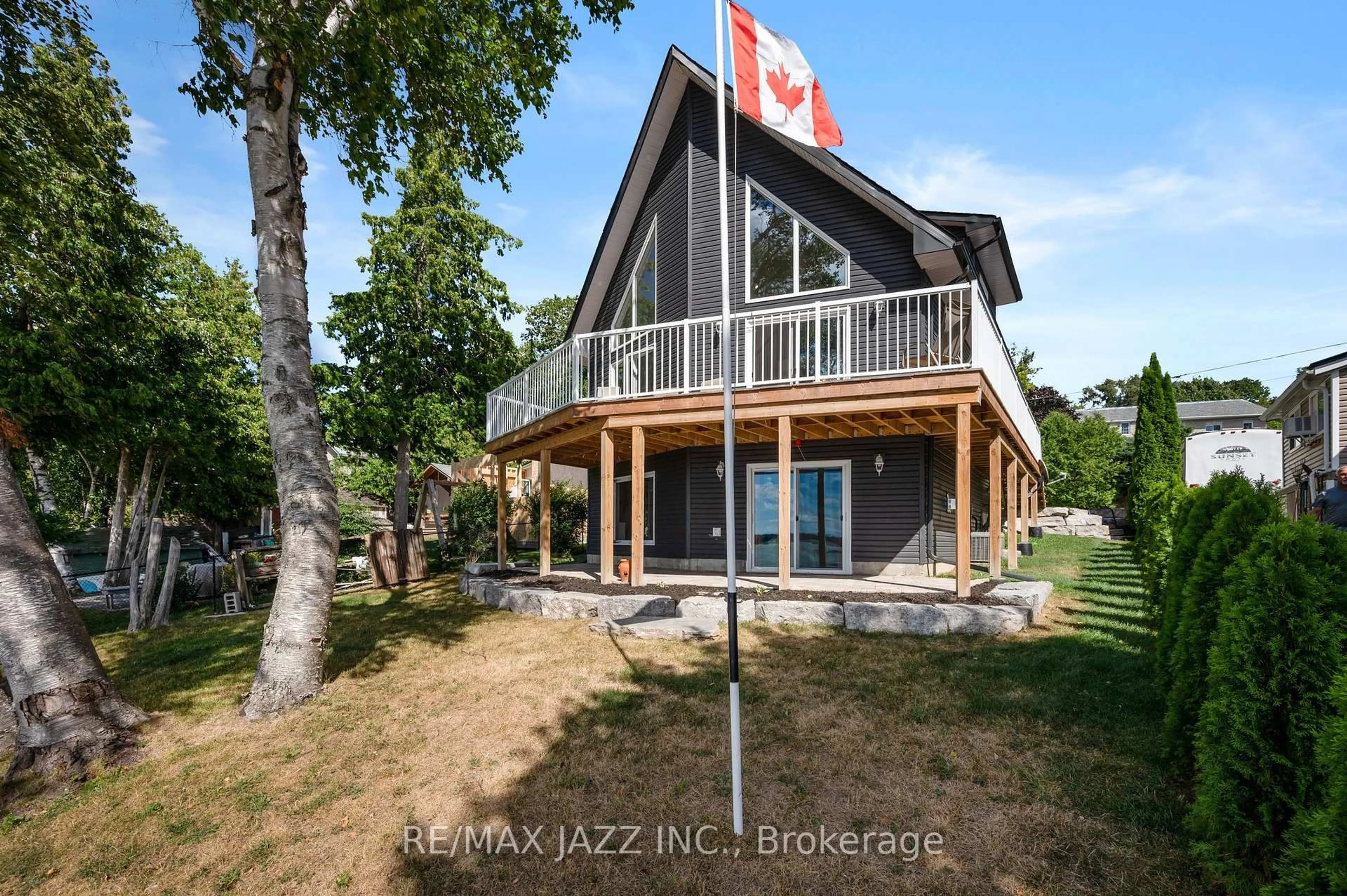 A pic from outside/outdoor area/front of a property/back of a property/a pic from drone, water/lake/river/ocean view for 94 Coleman Lane, Scugog Ontario L0B 1K0