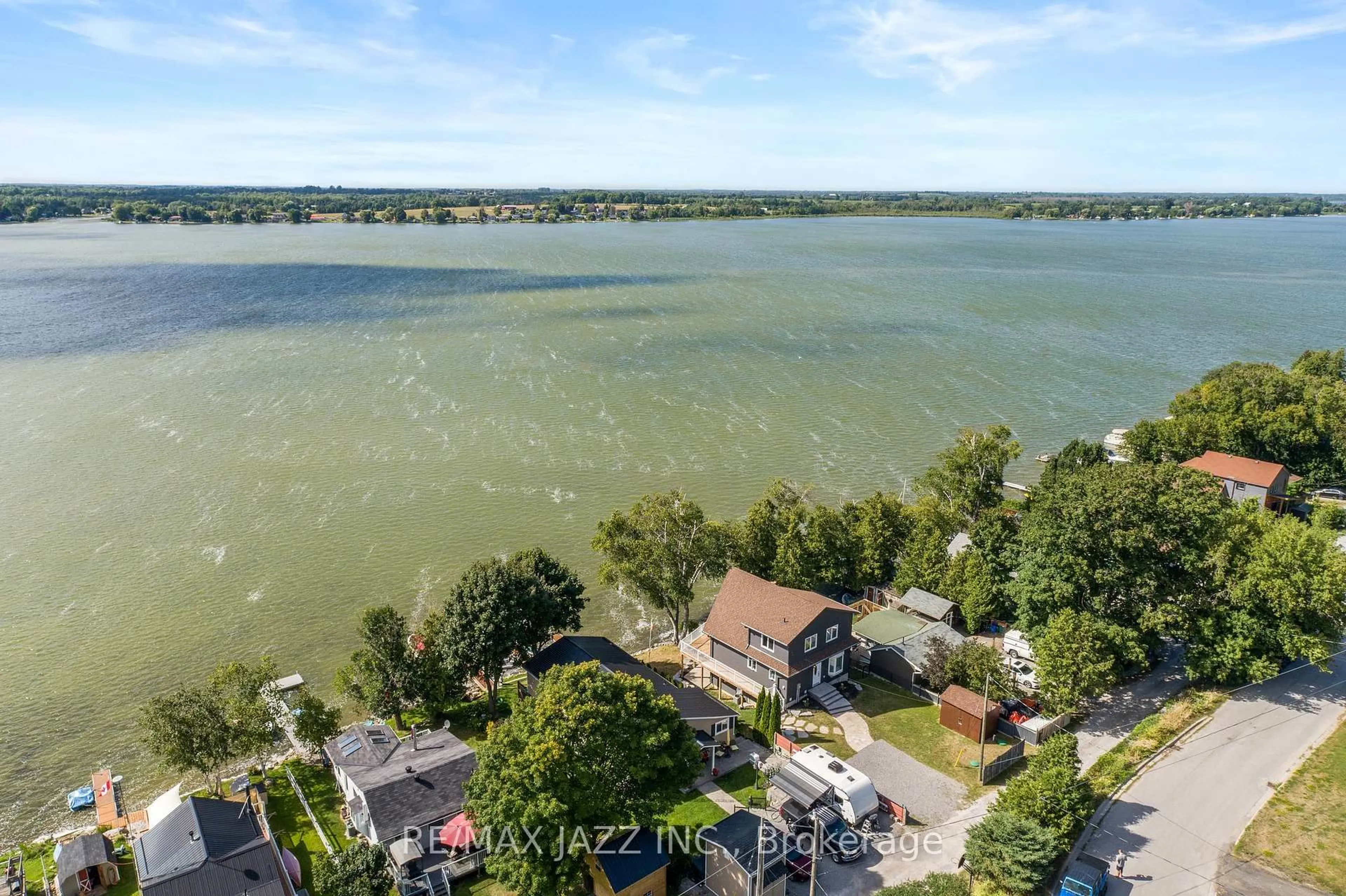 A pic from outside/outdoor area/front of a property/back of a property/a pic from drone, water/lake/river/ocean view for 94 Coleman Lane, Scugog Ontario L0B 1K0
