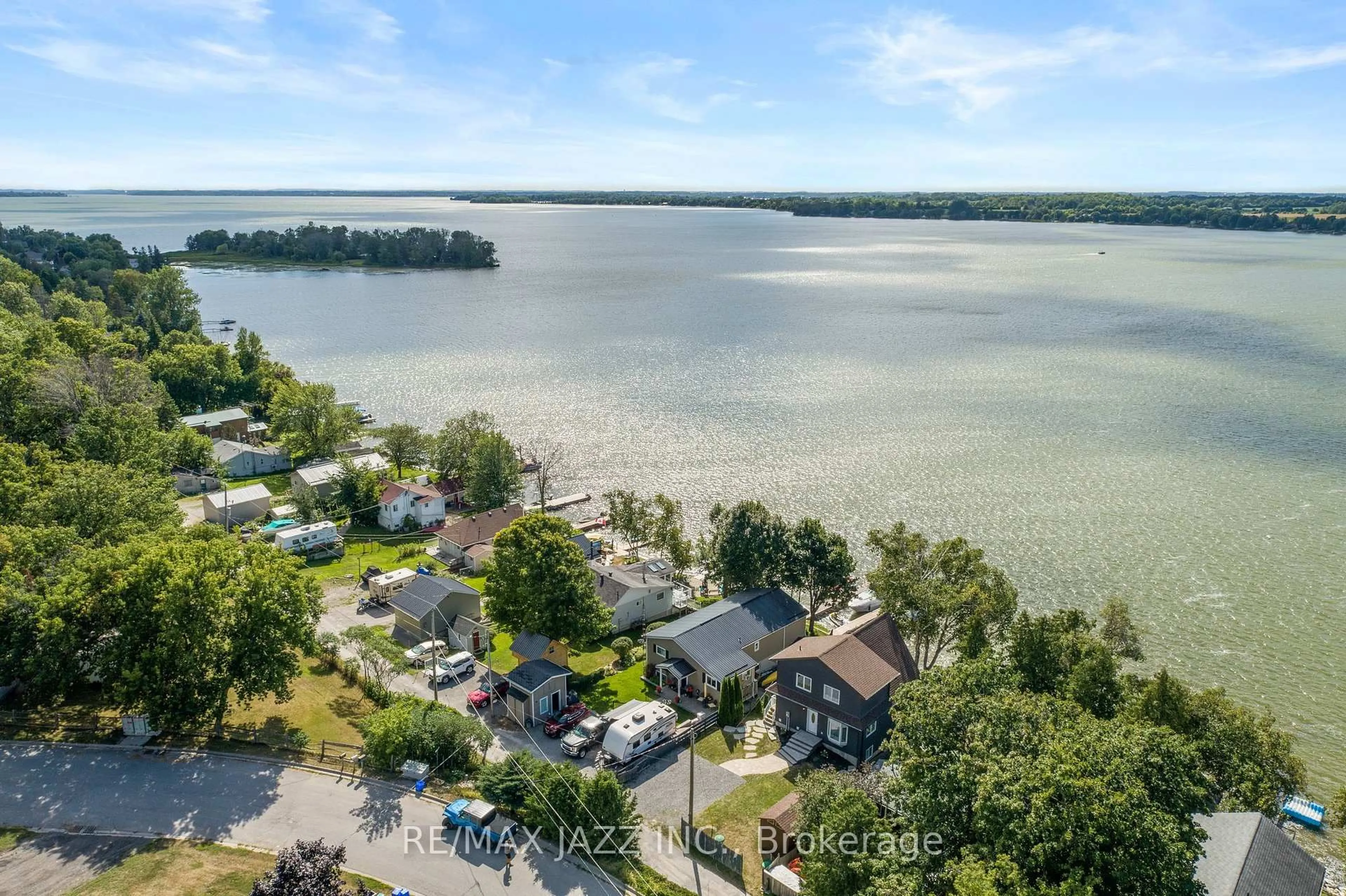 A pic from outside/outdoor area/front of a property/back of a property/a pic from drone, water/lake/river/ocean view for 94 Coleman Lane, Scugog Ontario L0B 1K0