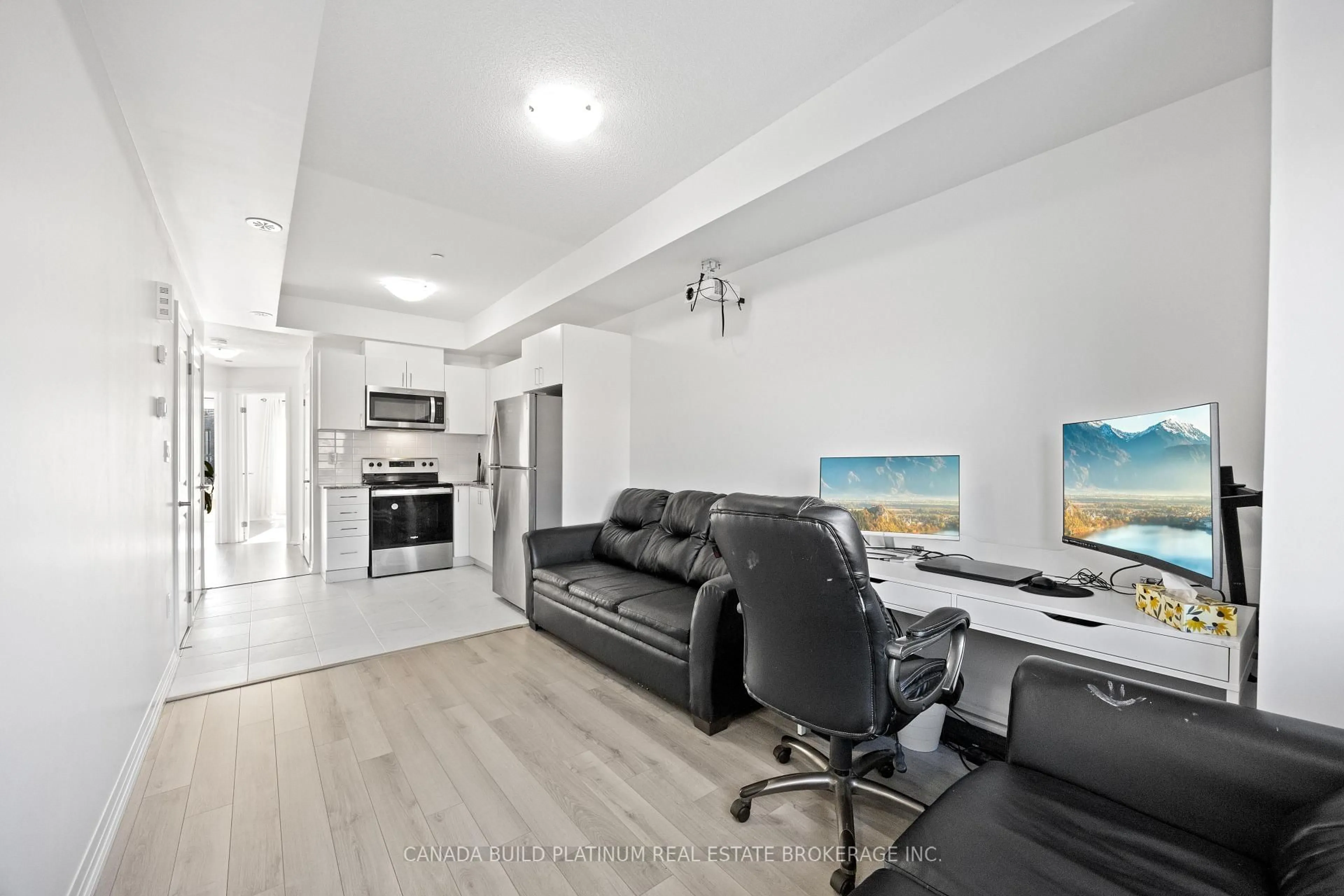 Living room with furniture, unknown for 30 Liben Way #18, Toronto Ontario M1J 3Z4