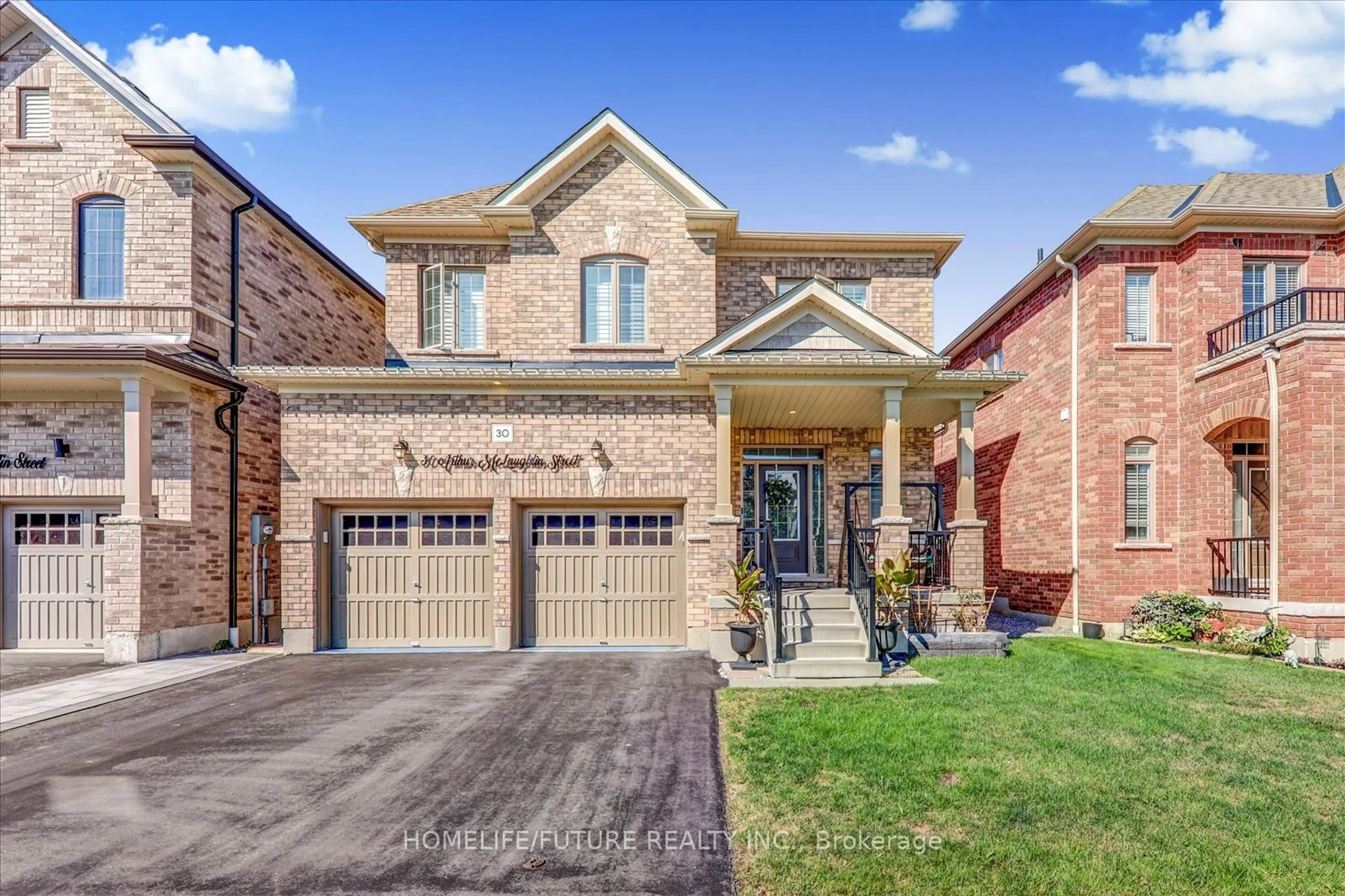 Home with brick exterior material, street for 30 Arthur Mclaughlin St, Clarington Ontario L1C 0T6