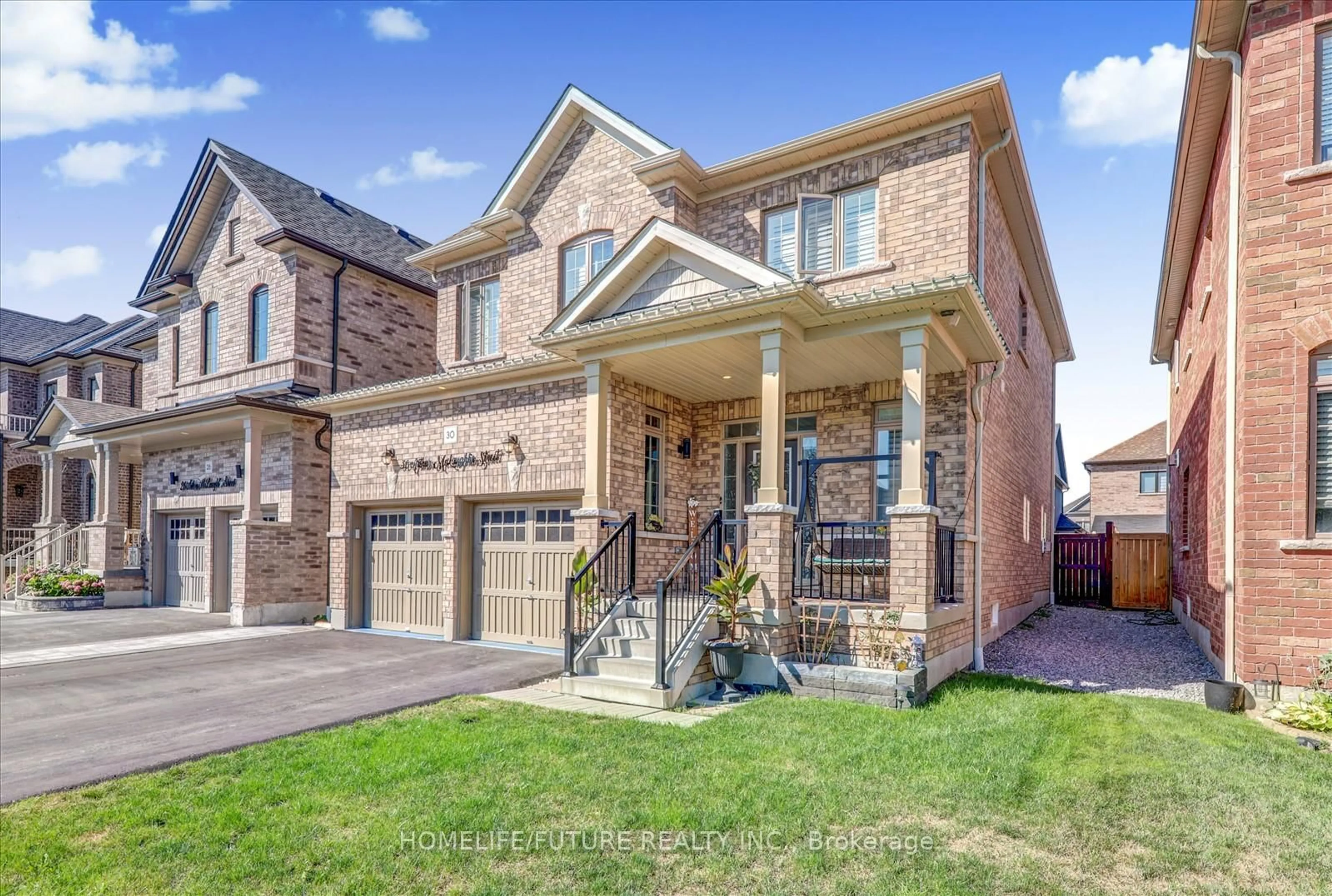 Home with brick exterior material, street for 30 Arthur Mclaughlin St, Clarington Ontario L1C 0T6