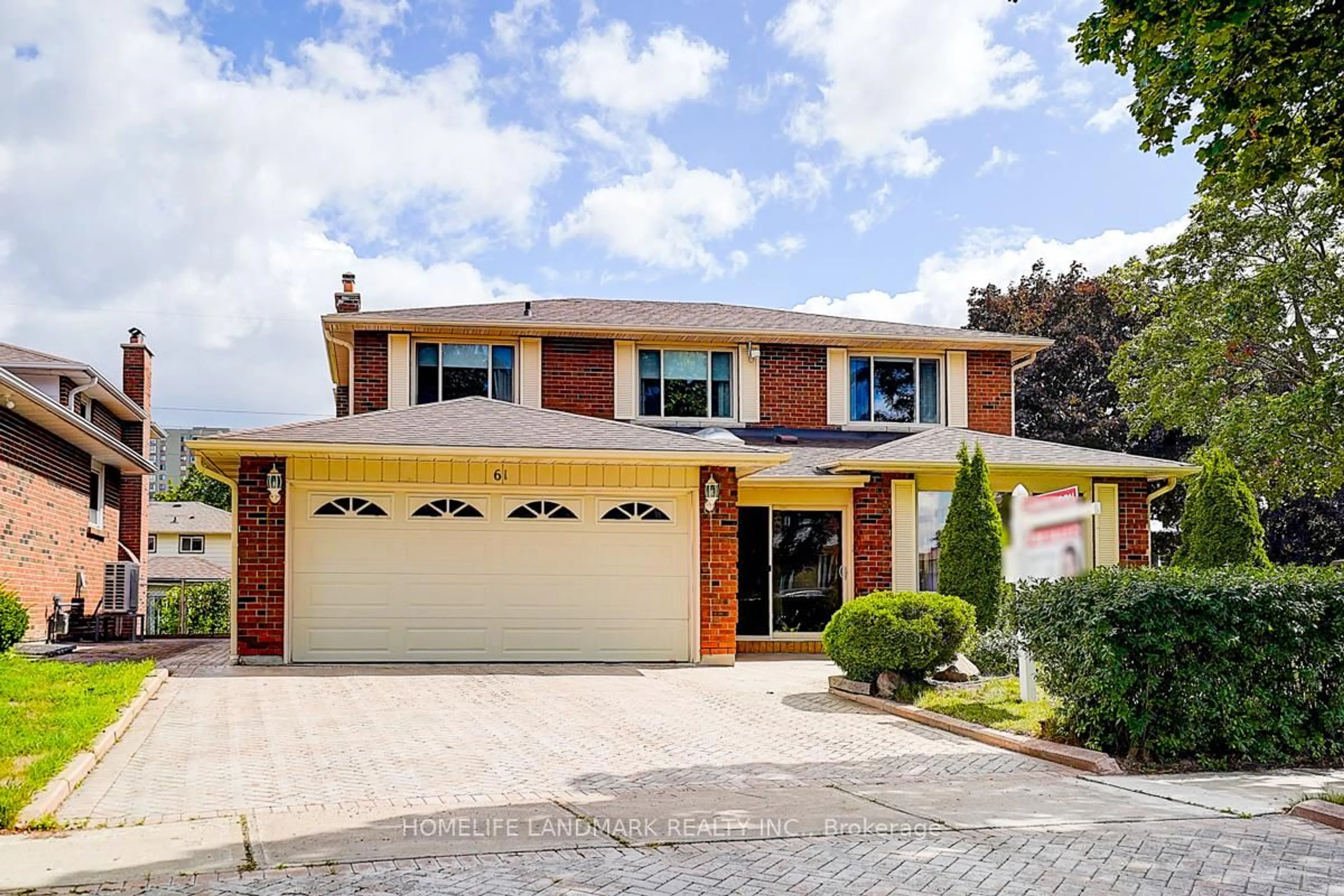 Home with brick exterior material, street for 61 Ellenhall Sq, Toronto Ontario M1W 3B1
