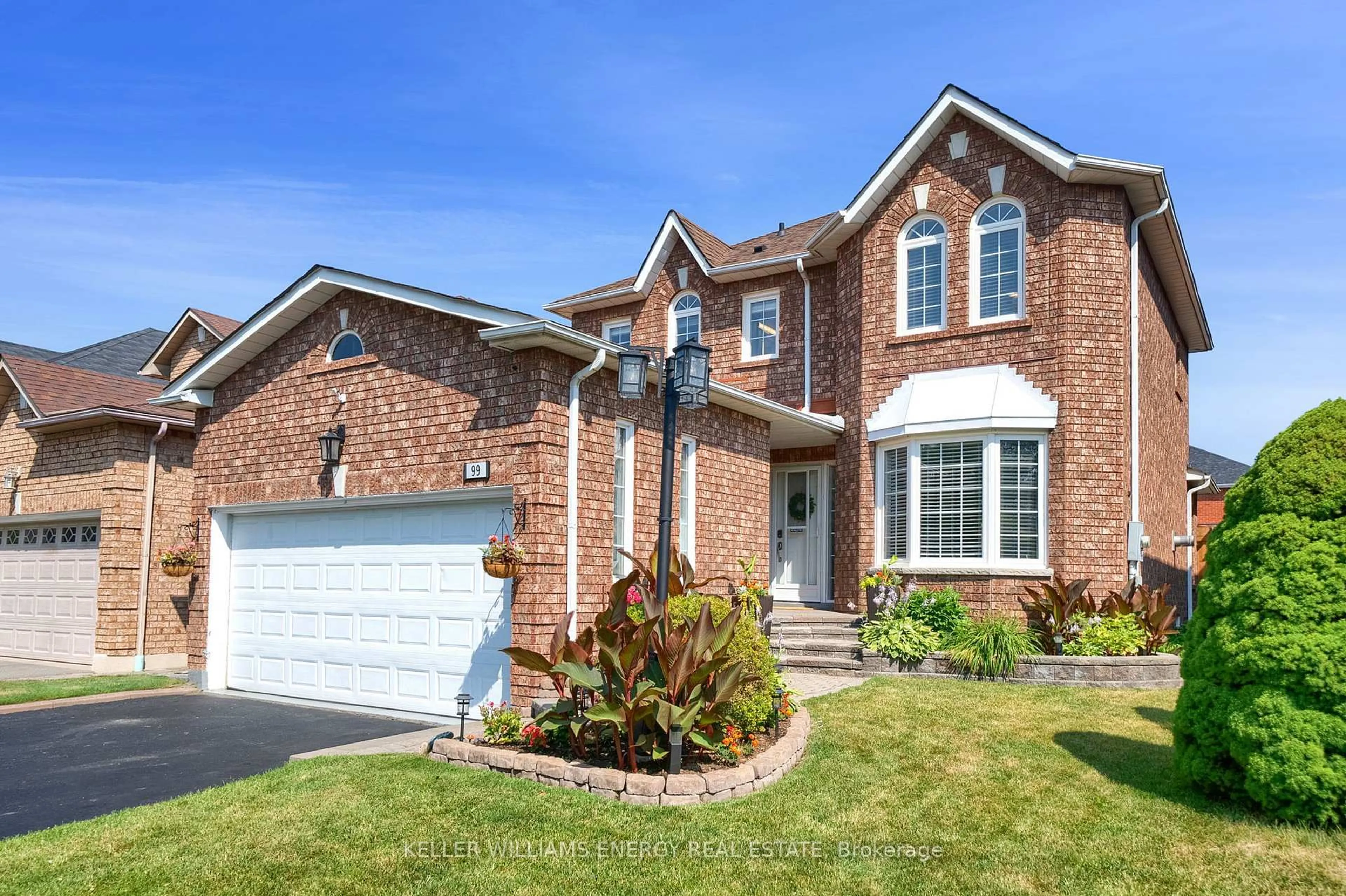 Home with brick exterior material, street for 99 Parnell Cres, Whitby Ontario L1R 1X1