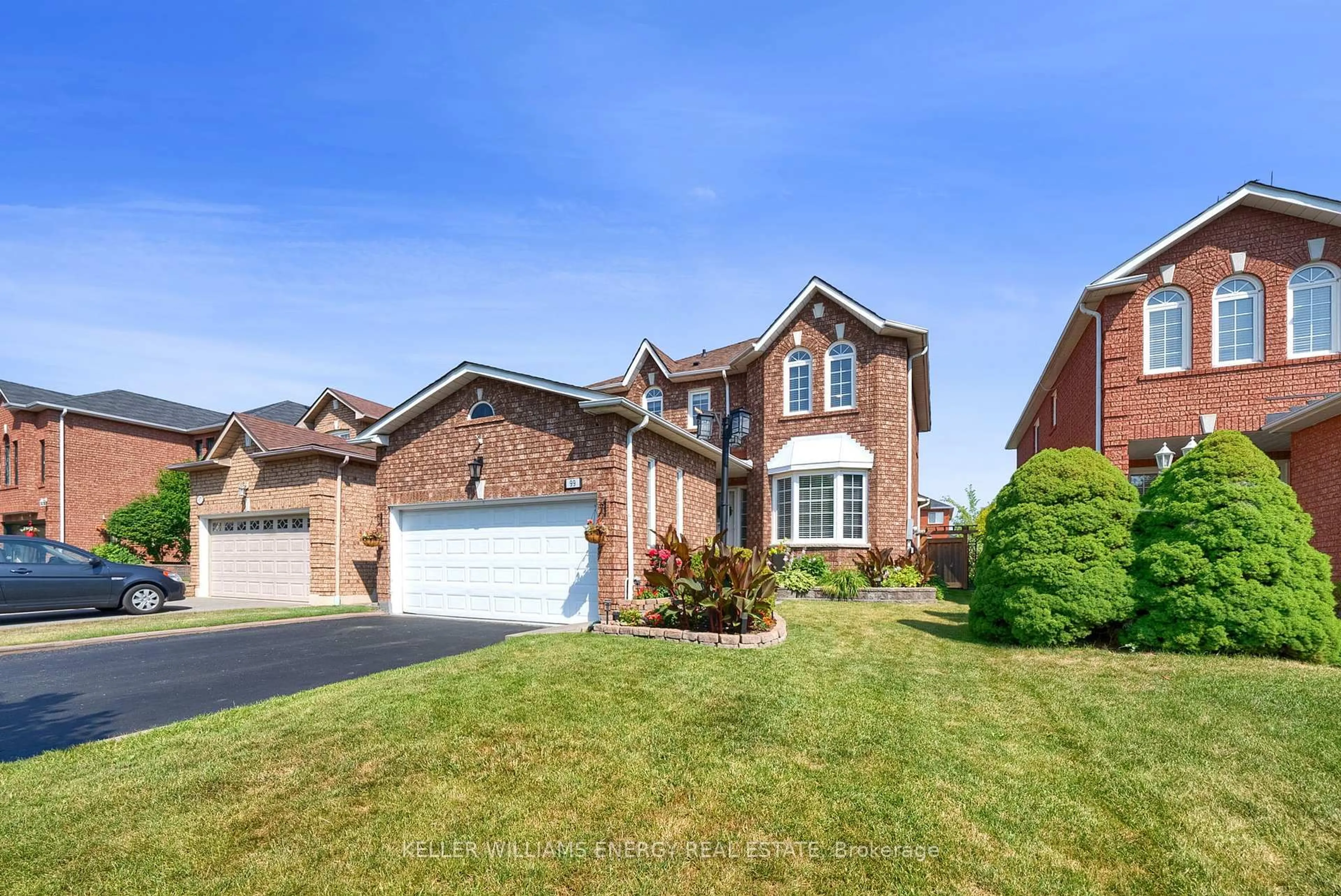 Home with brick exterior material, street for 99 Parnell Cres, Whitby Ontario L1R 1X1