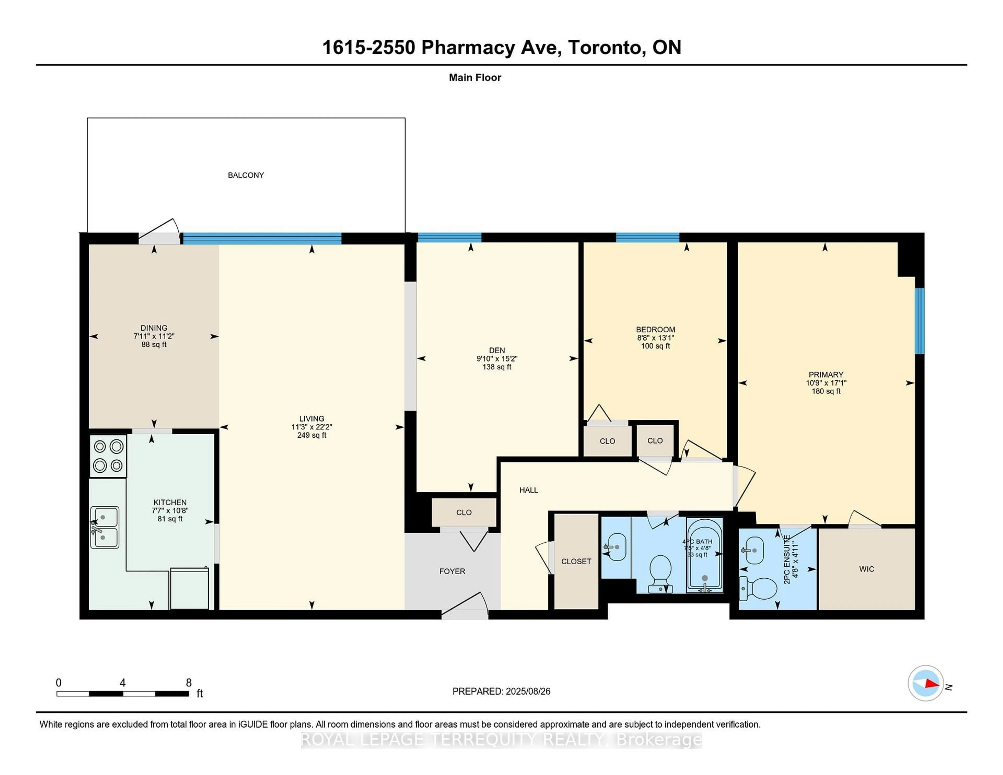 Floor plan for 2550 Pharmacy Ave #1615, Toronto Ontario M1W 1H9