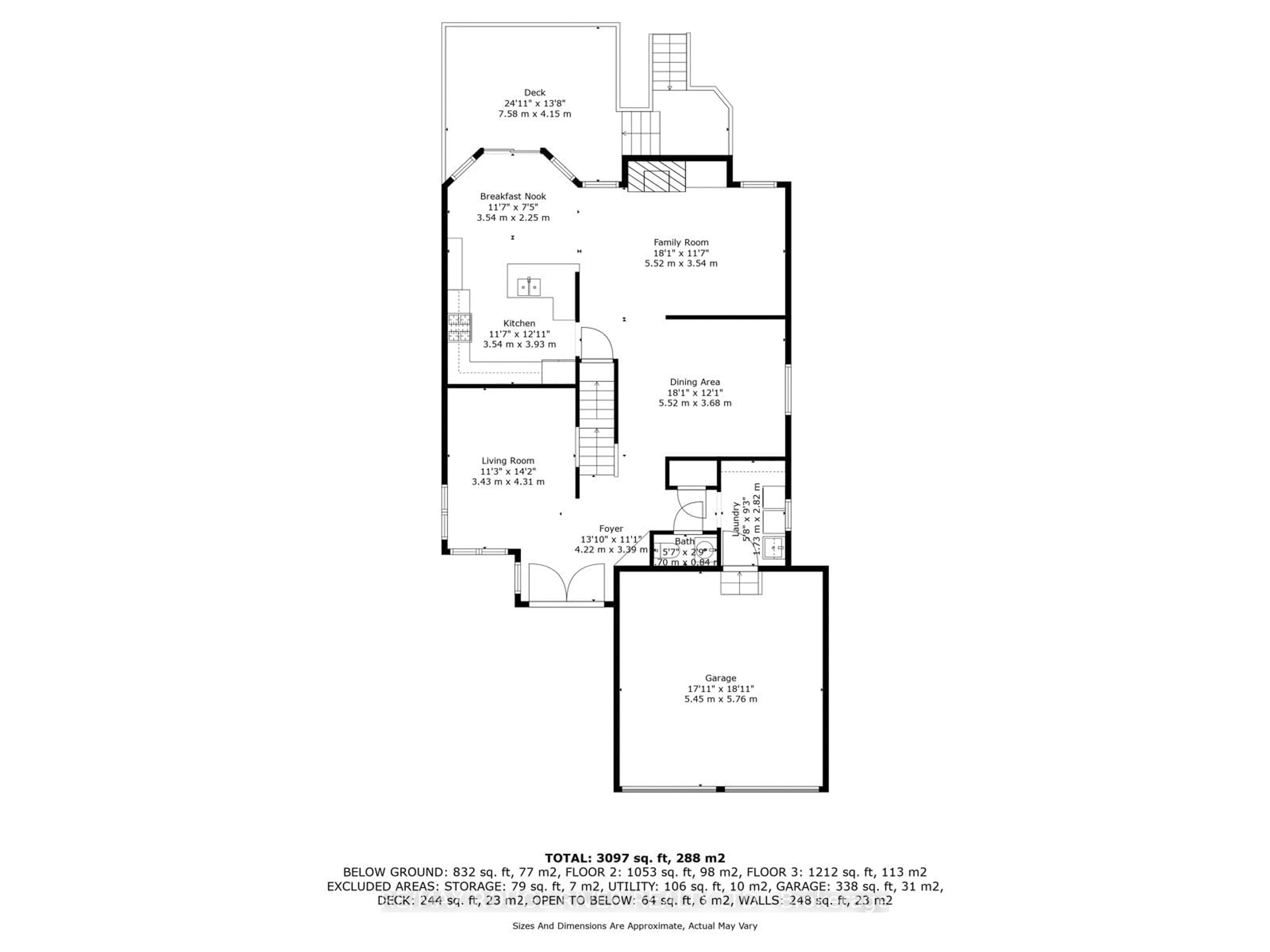 Floor plan for 19 Gilchrist Crt, Whitby Ontario L1R 2P3
