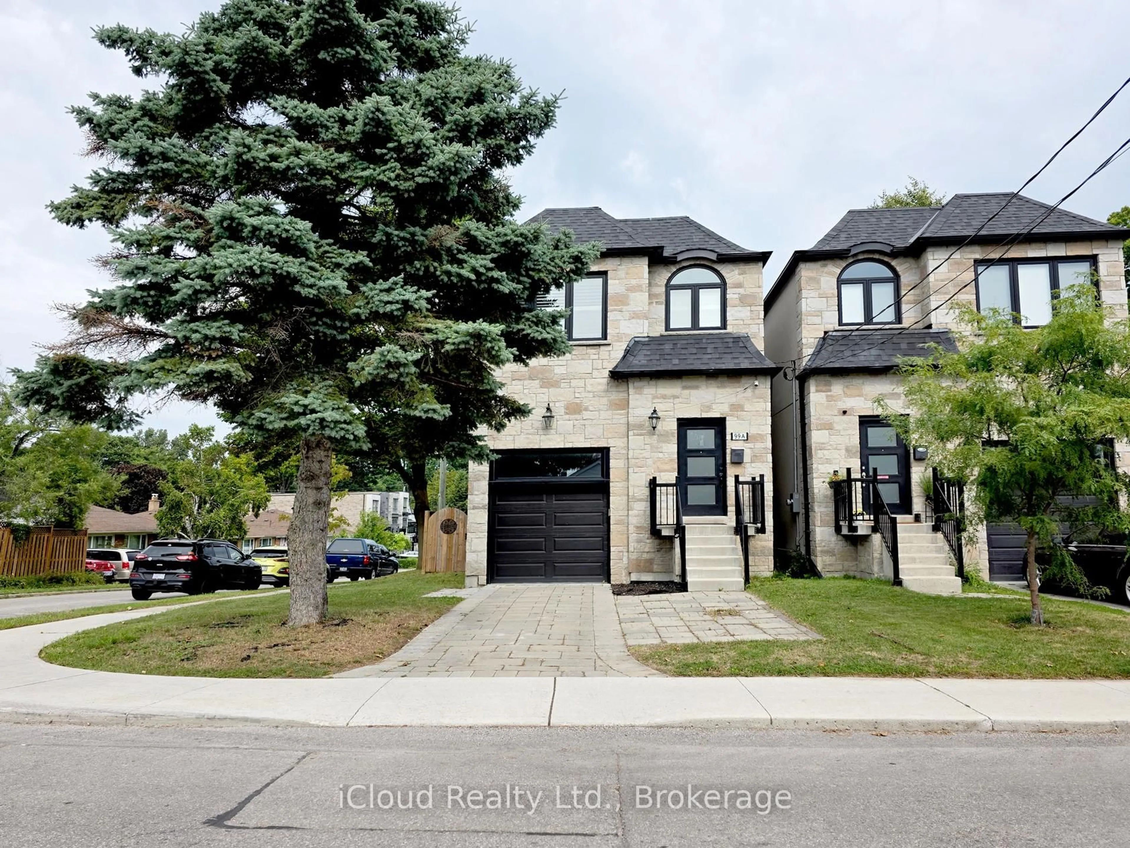 Home with brick exterior material, street for 99A Leyton Ave, Toronto Ontario M1L 3T9