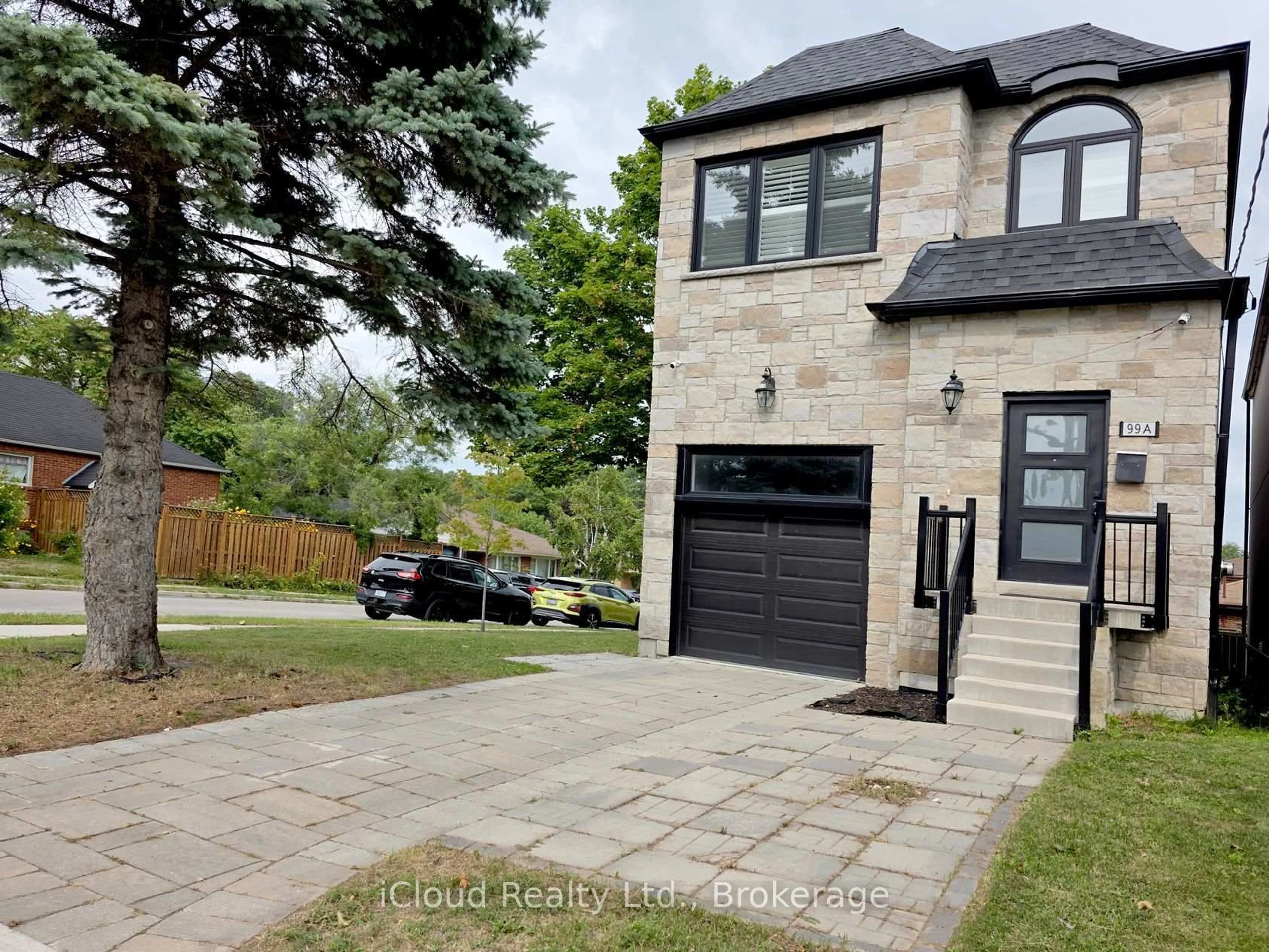 Home with brick exterior material, street for 99A Leyton Ave, Toronto Ontario M1L 3T9