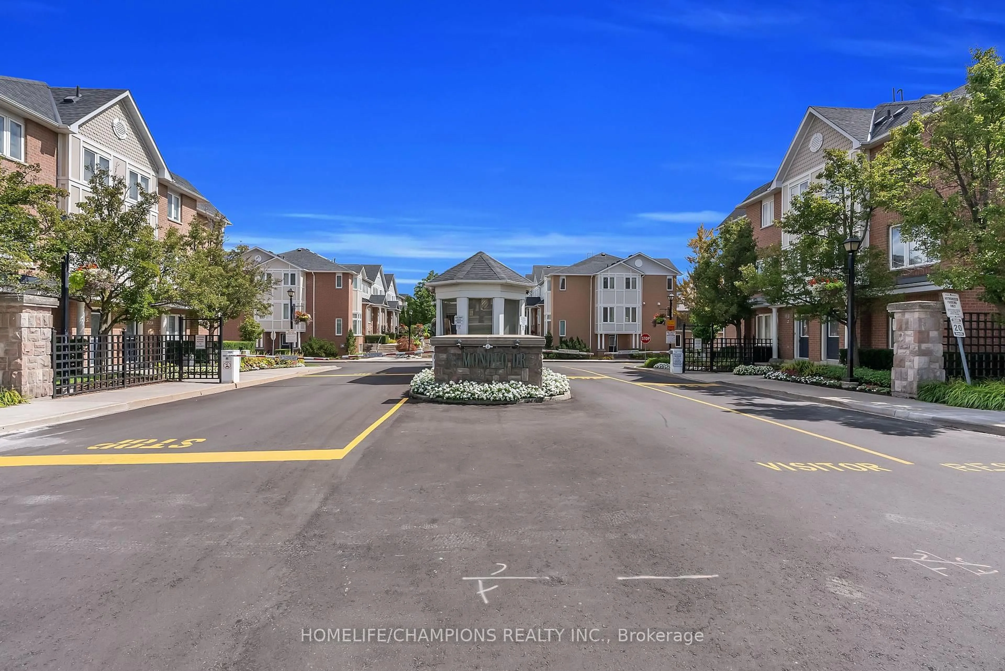 A pic from outside/outdoor area/front of a property/back of a property/a pic from drone, street for 83 Mondeo Dr #119, Toronto Ontario M1P 5B6