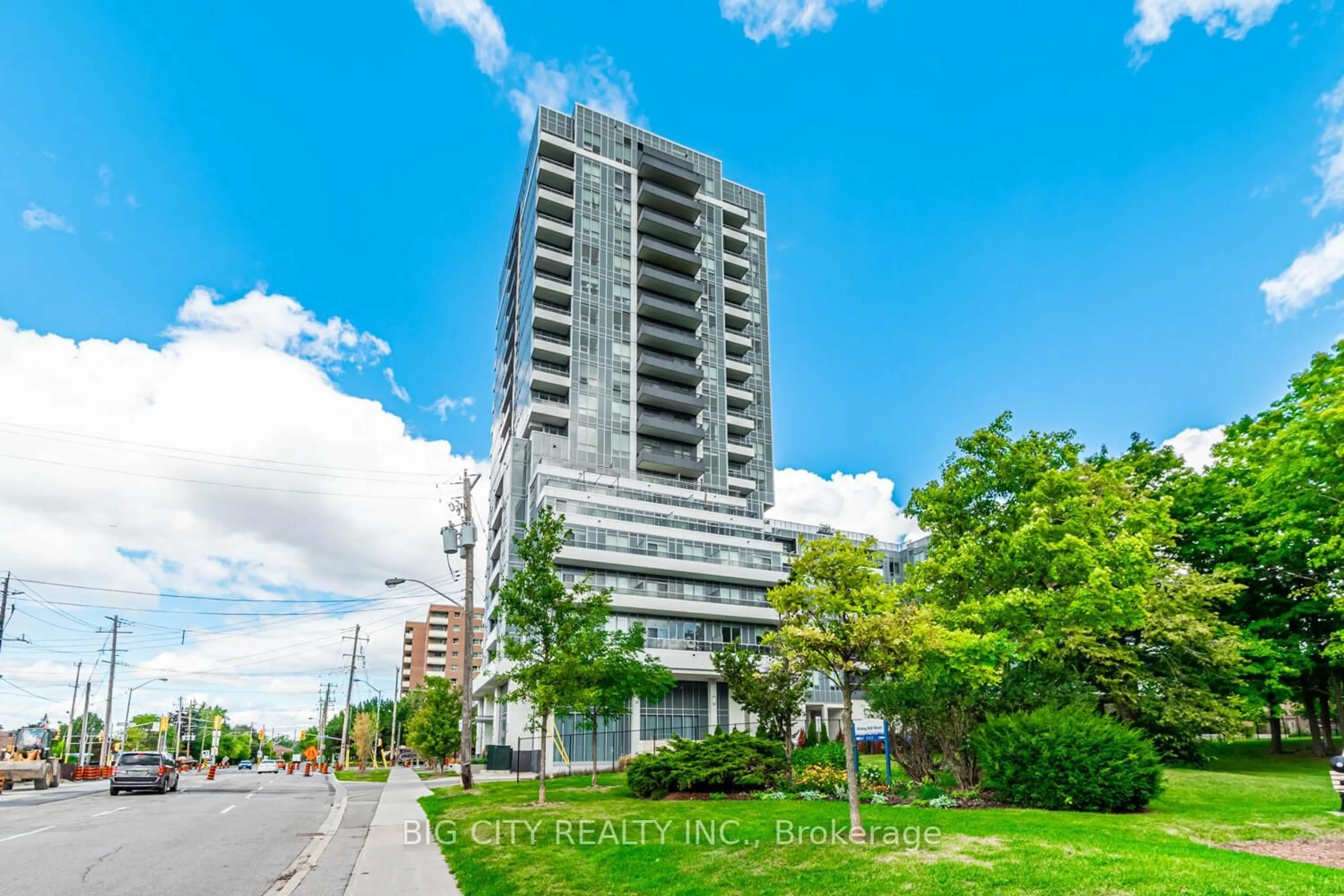 A pic from outside/outdoor area/front of a property/back of a property/a pic from drone, building for 3121 Sheppard Ave #611, Toronto Ontario M1T 3J7