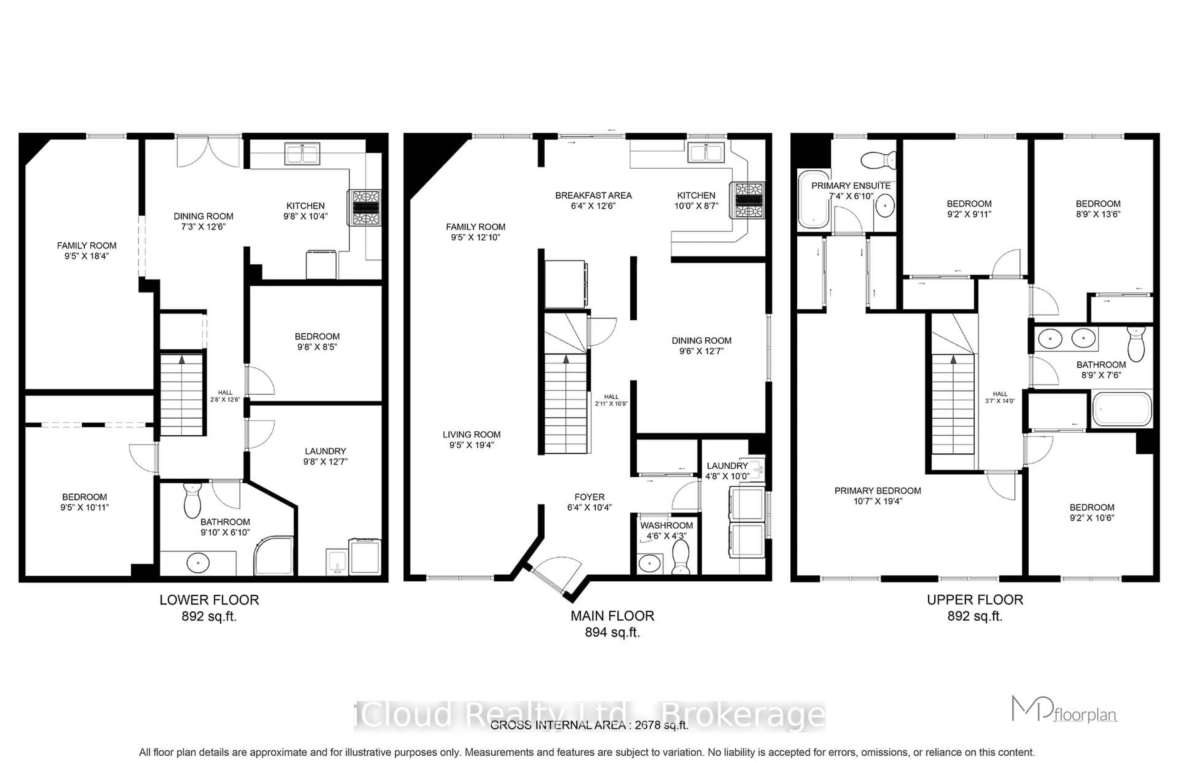 Floor plan for 2015 Shay Dr, Pickering Ontario L1X 1Y1