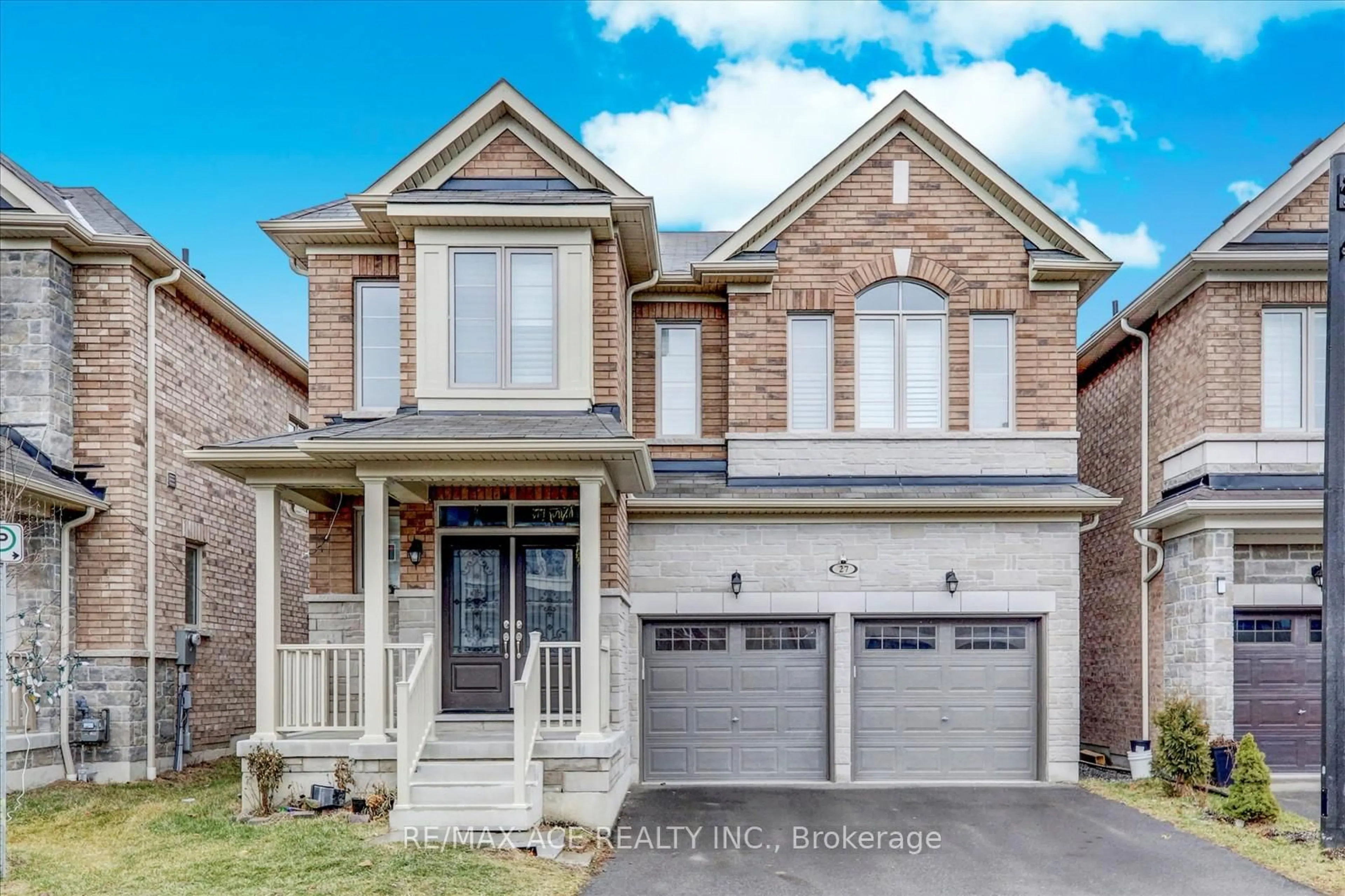 Home with brick exterior material, street for 27 Hassard-Short Lane, Ajax Ontario L1S 0G4