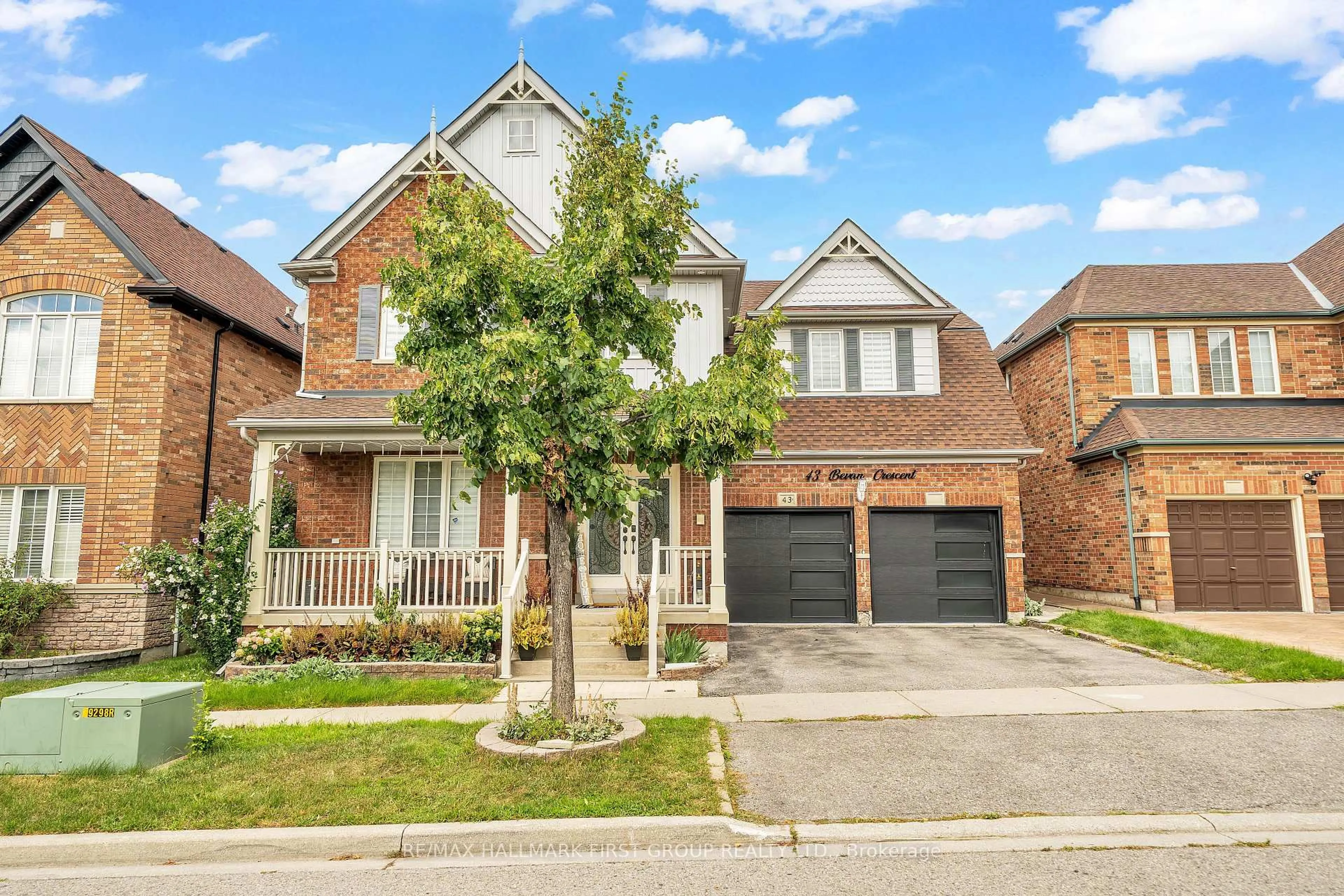 Home with brick exterior material, street for 43 Bevan Cres, Ajax Ontario L1T 4P4