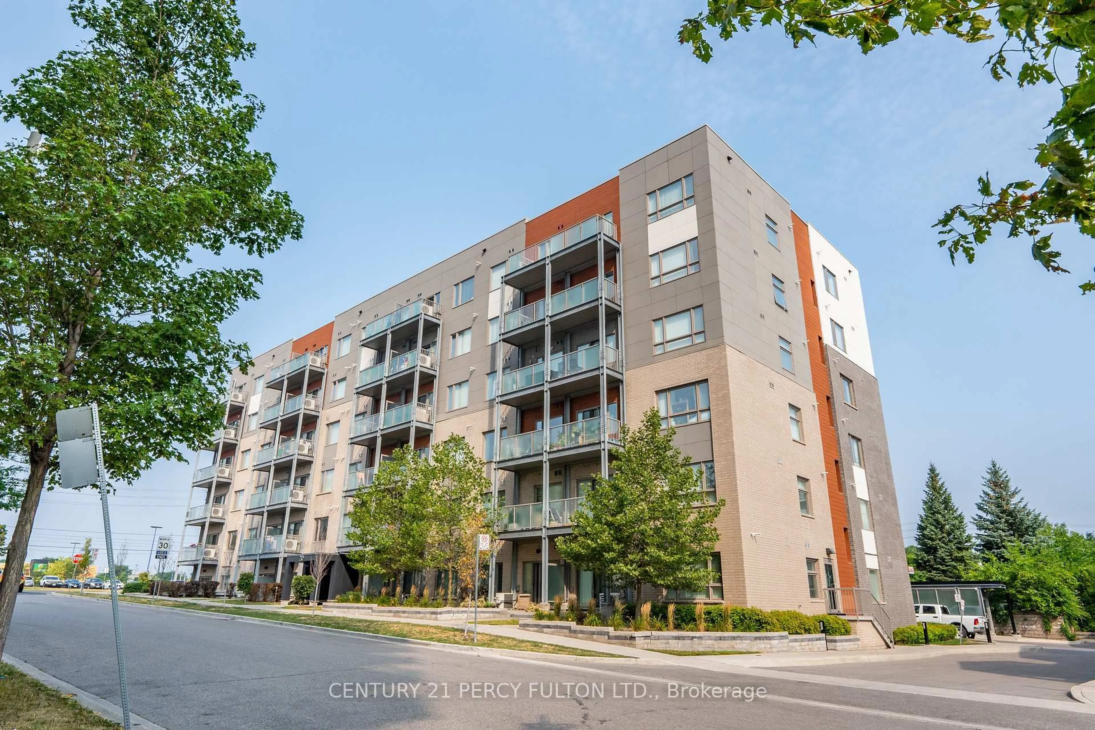 A pic from outside/outdoor area/front of a property/back of a property/a pic from drone, street for 20 Orchid Place Dr #202, Toronto Ontario M1B 0E1