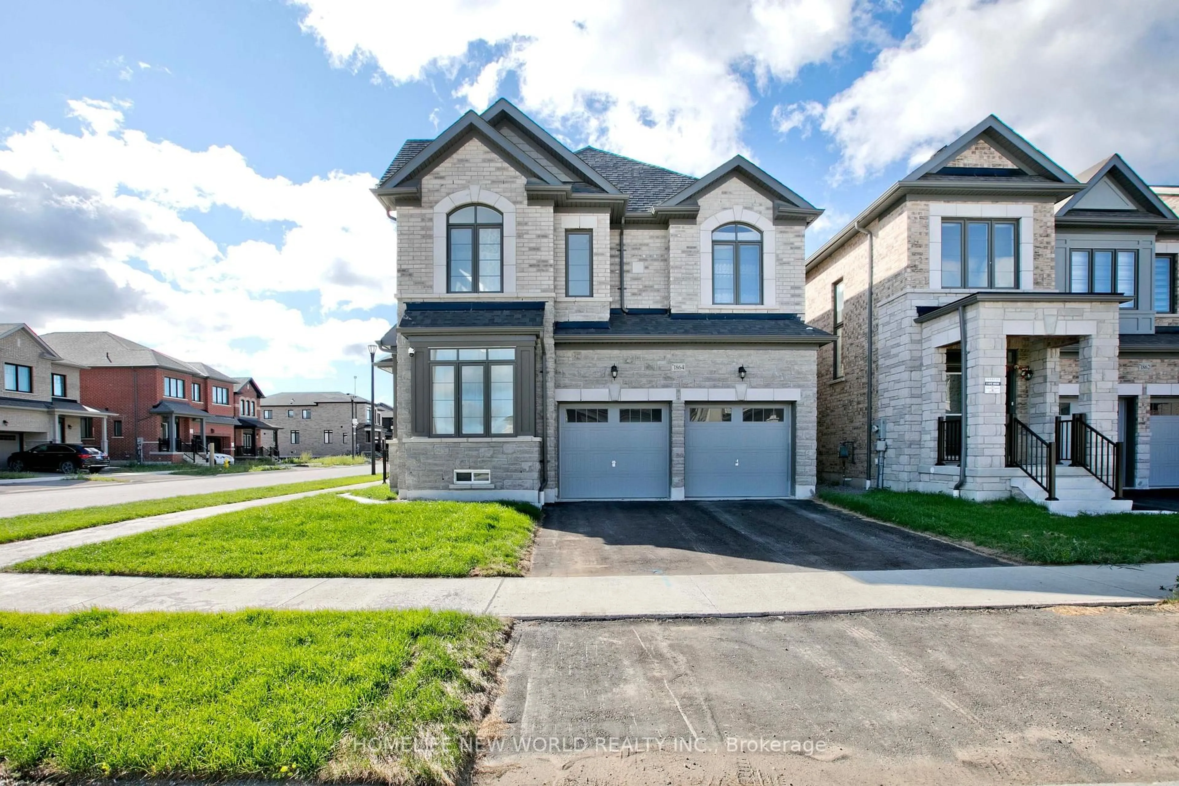 Home with brick exterior material, street for 1864 Irish Moss Sq, Pickering Ontario L1T 4W1