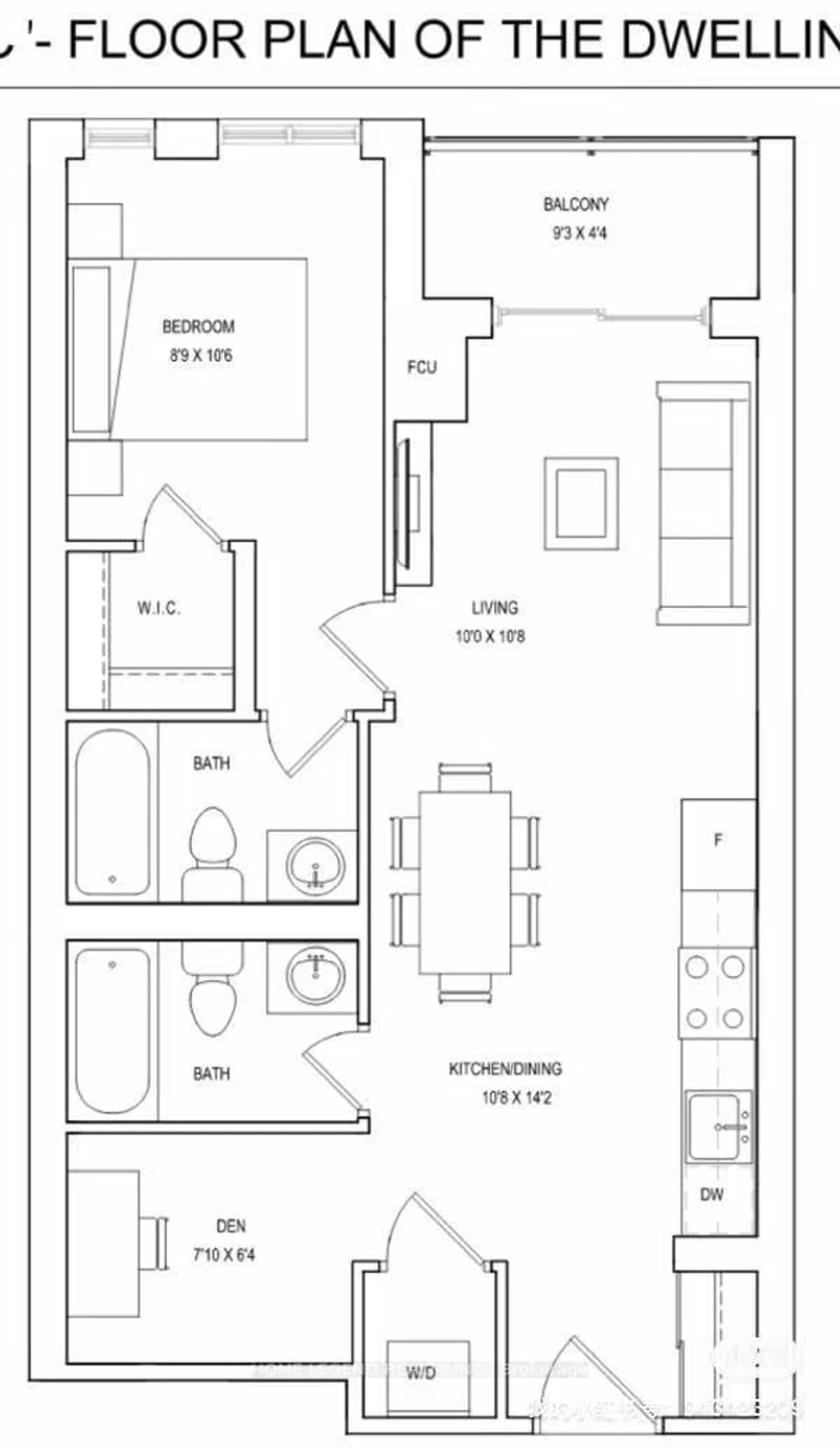 Floor plan for 3429 Sheppard Ave #B309, Toronto Ontario M1T 0C2