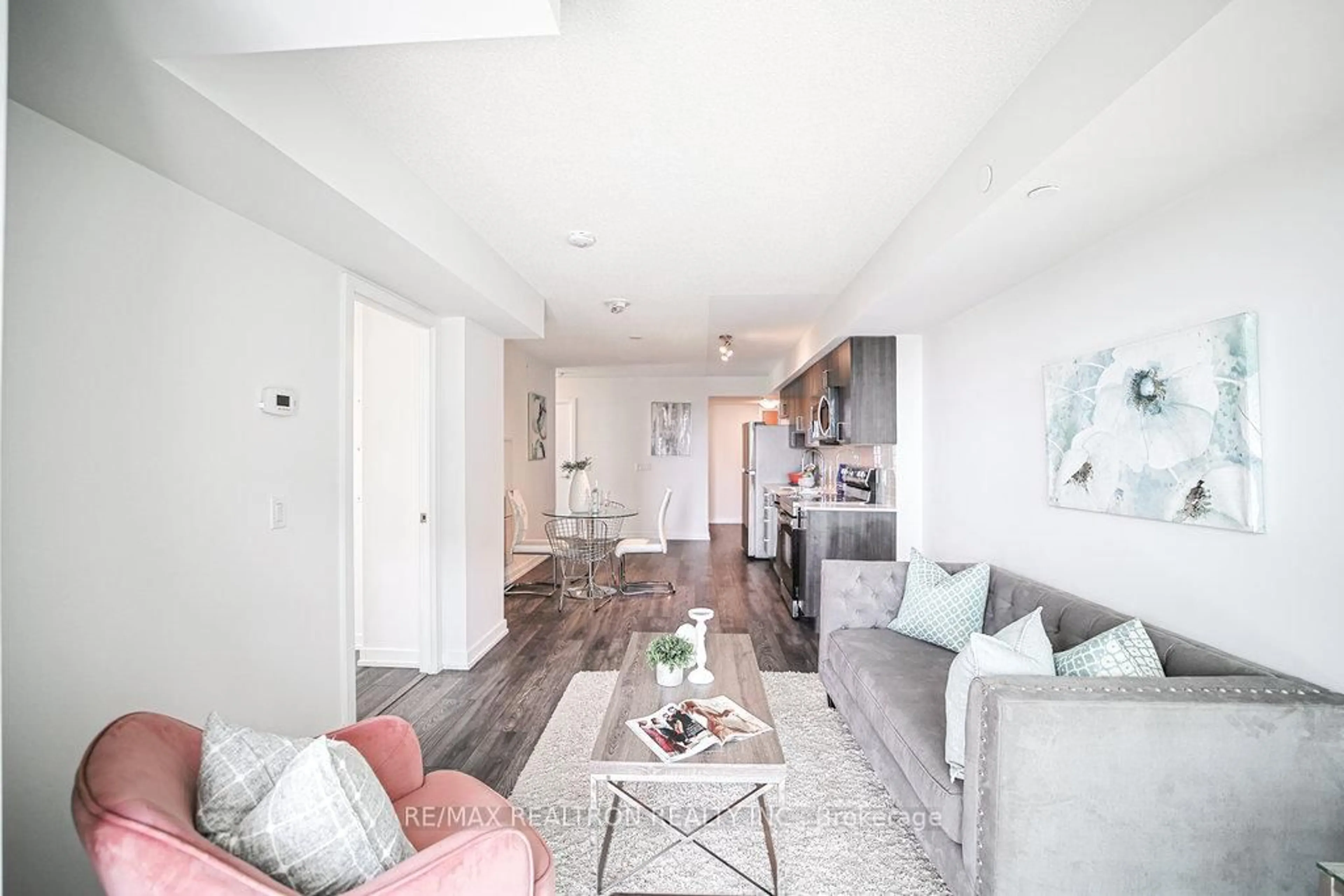 Living room with furniture, unknown for 1455 Celebration Dr #1504, Pickering Ontario L1W 0C3