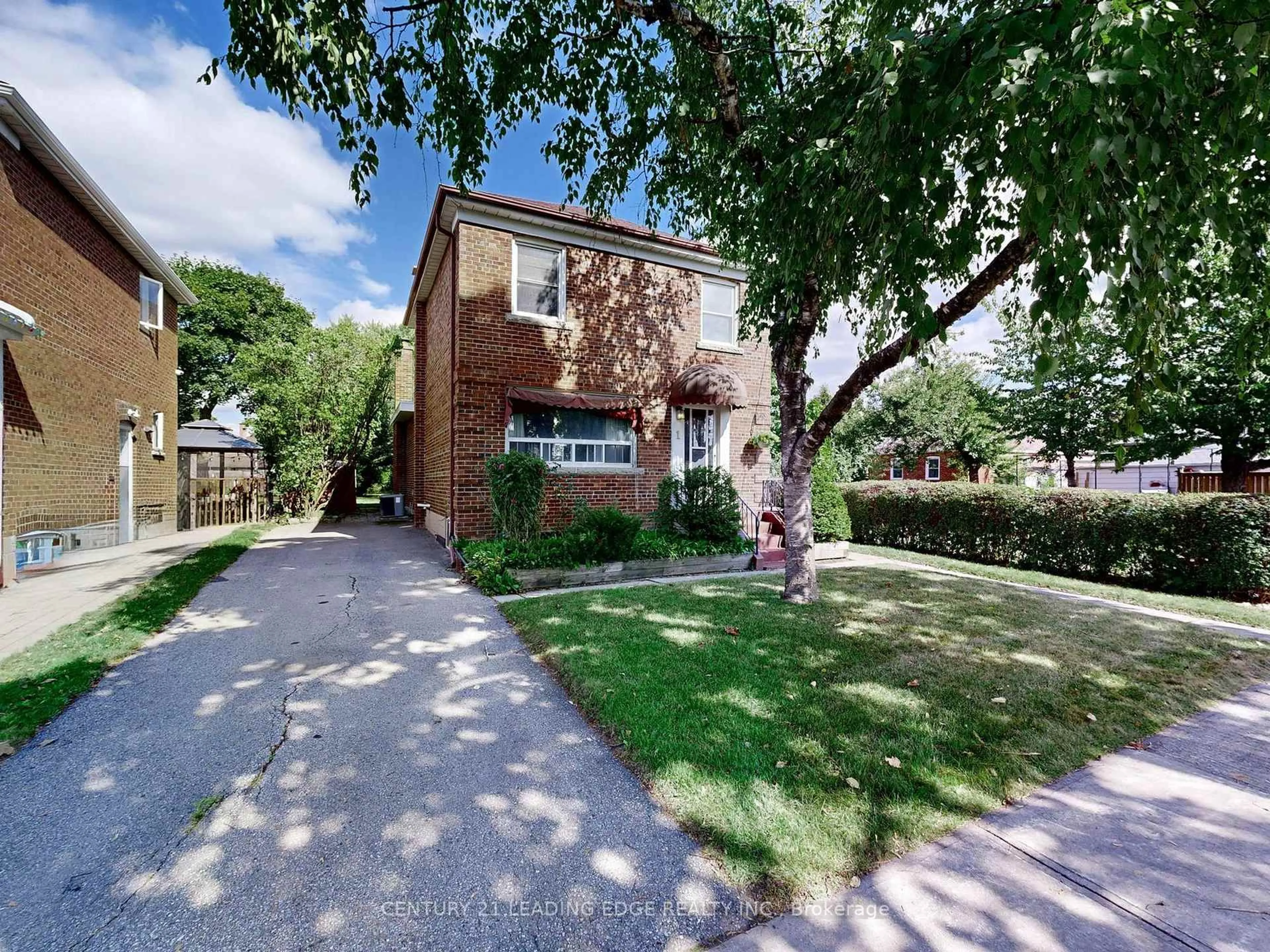 Home with brick exterior material, street for 1 Faulkland Rd, Toronto Ontario M1L 3S2