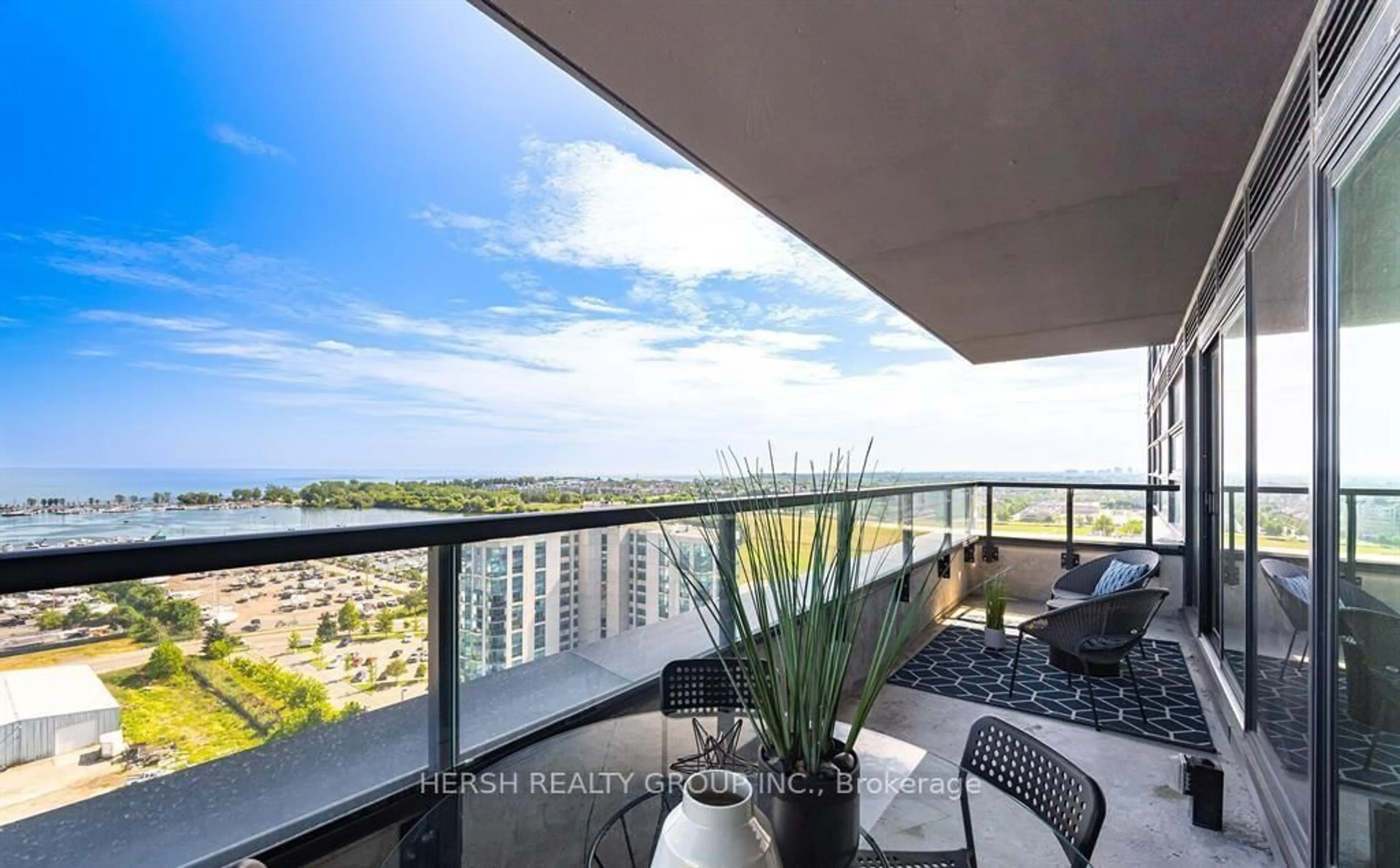 Balcony in the apartment, water/lake/river/ocean view for 1606 Charles St #1604 A, Whitby Ontario L1N 0P1
