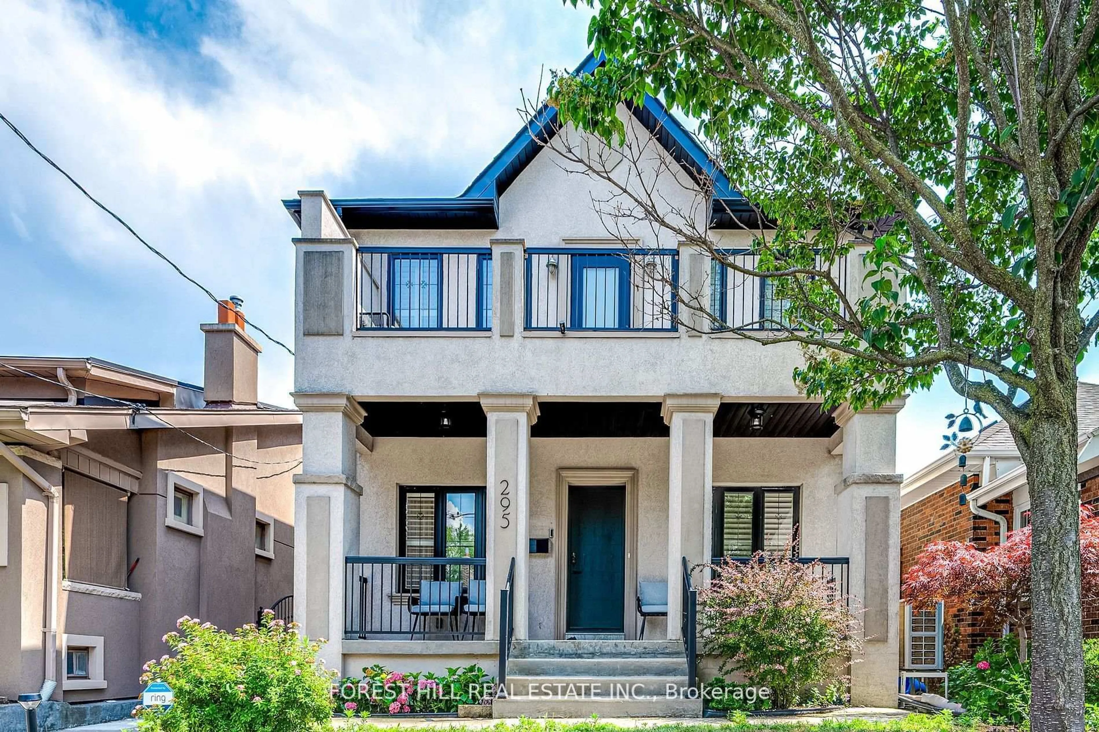 Home with brick exterior material, street for 295 Strathmore Blvd, Toronto Ontario M4J 1P9