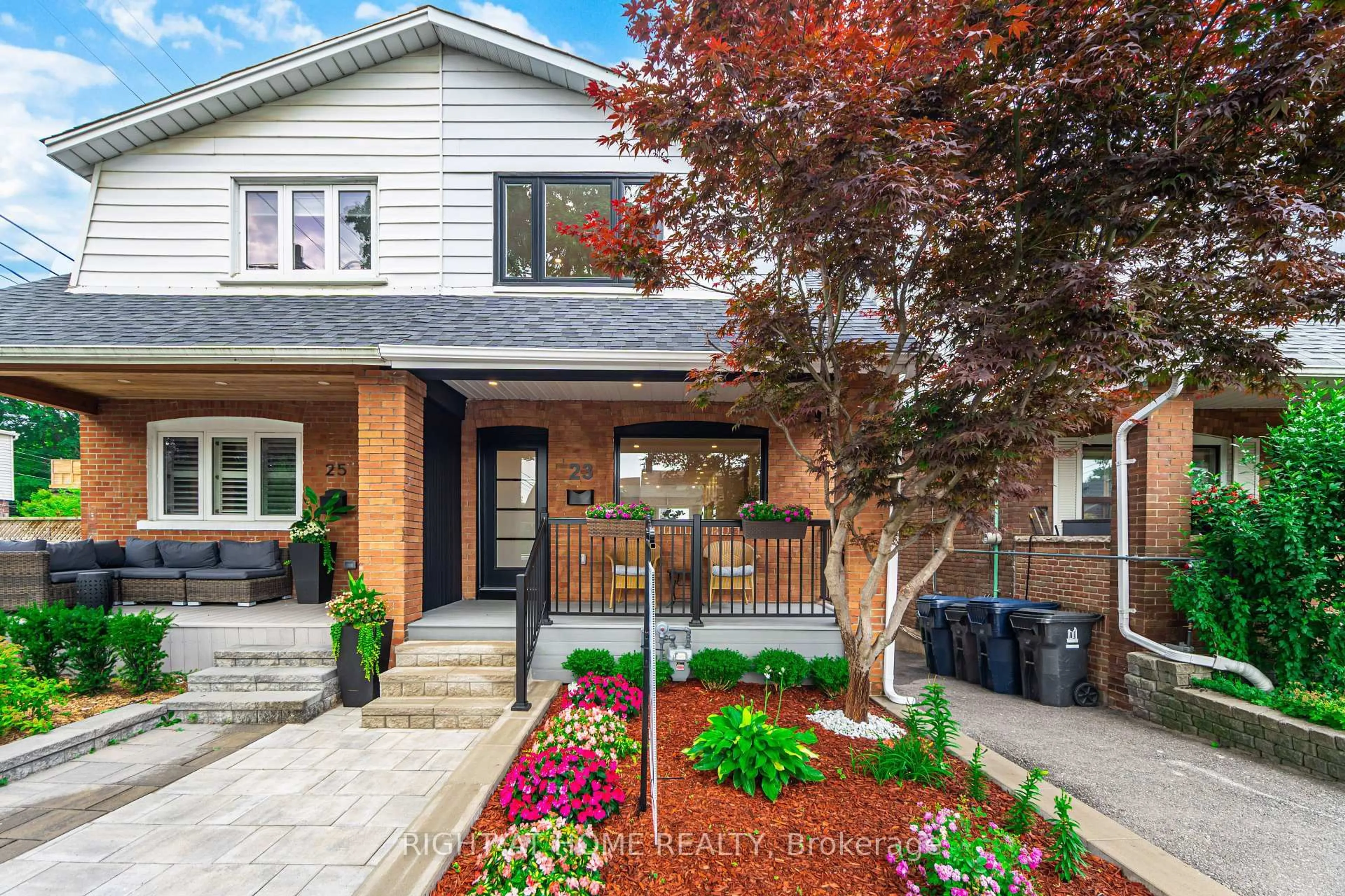 Home with brick exterior material, street for 23 Bowmore Rd, Toronto Ontario M4L 3H6