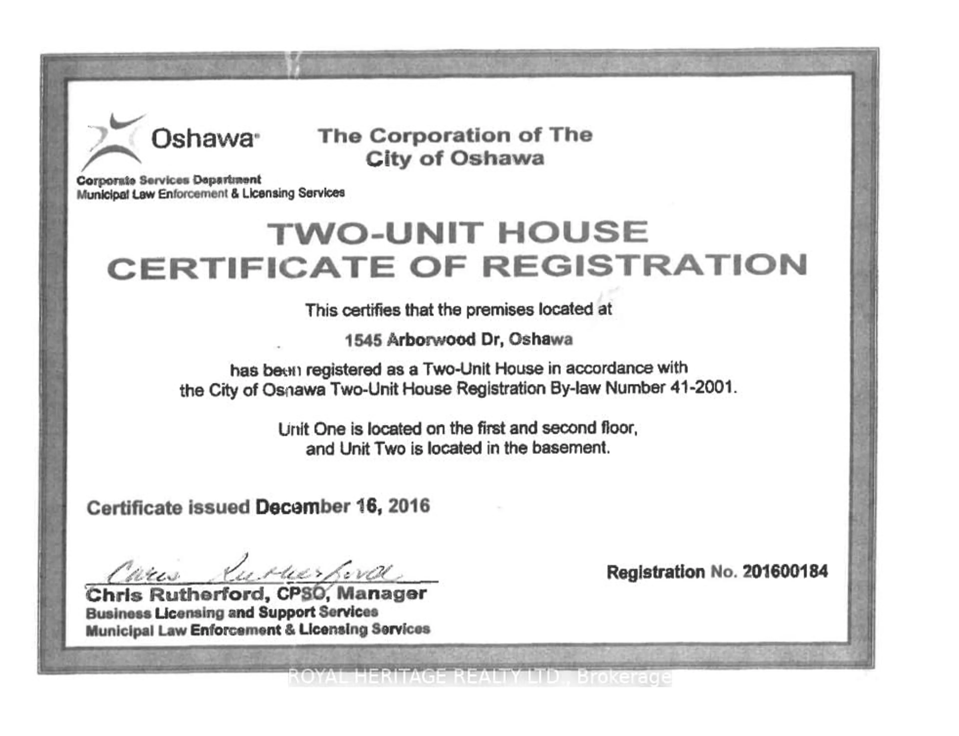 Unknown for 1545 Arborwood Dr, Oshawa Ontario L1K 2Y5