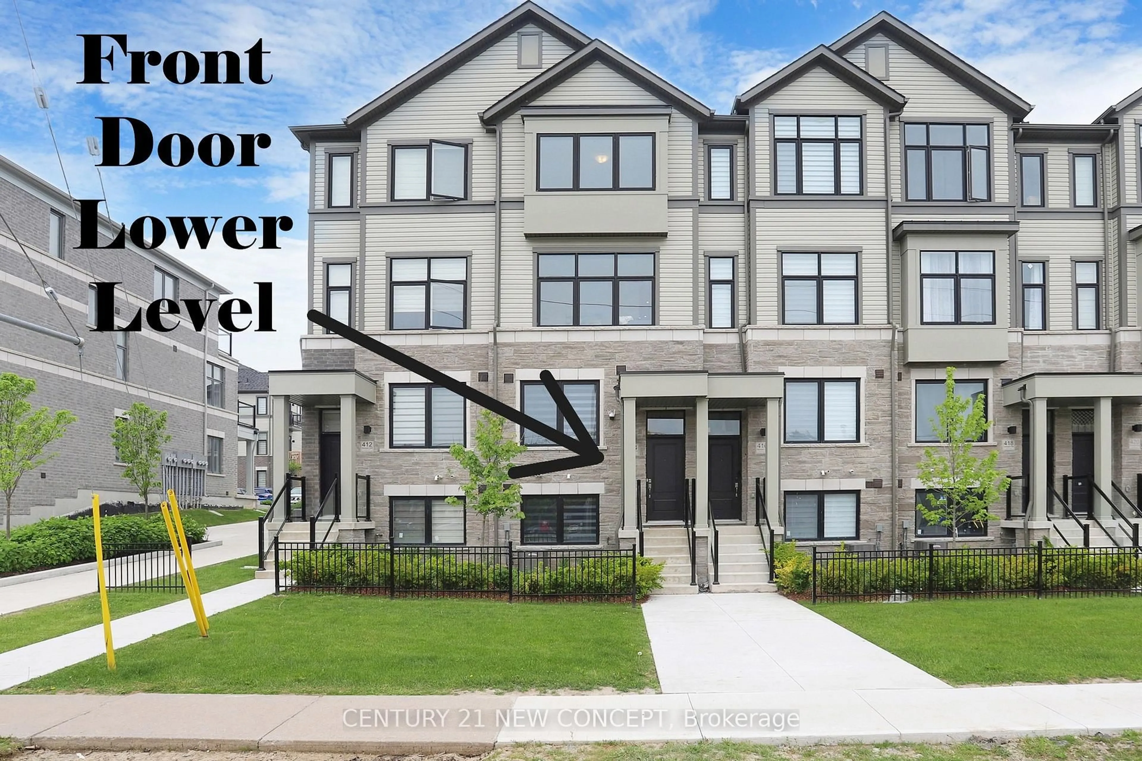 Home with vinyl exterior material, street for 414 Okanagan Path, Oshawa Ontario L1H 0B1