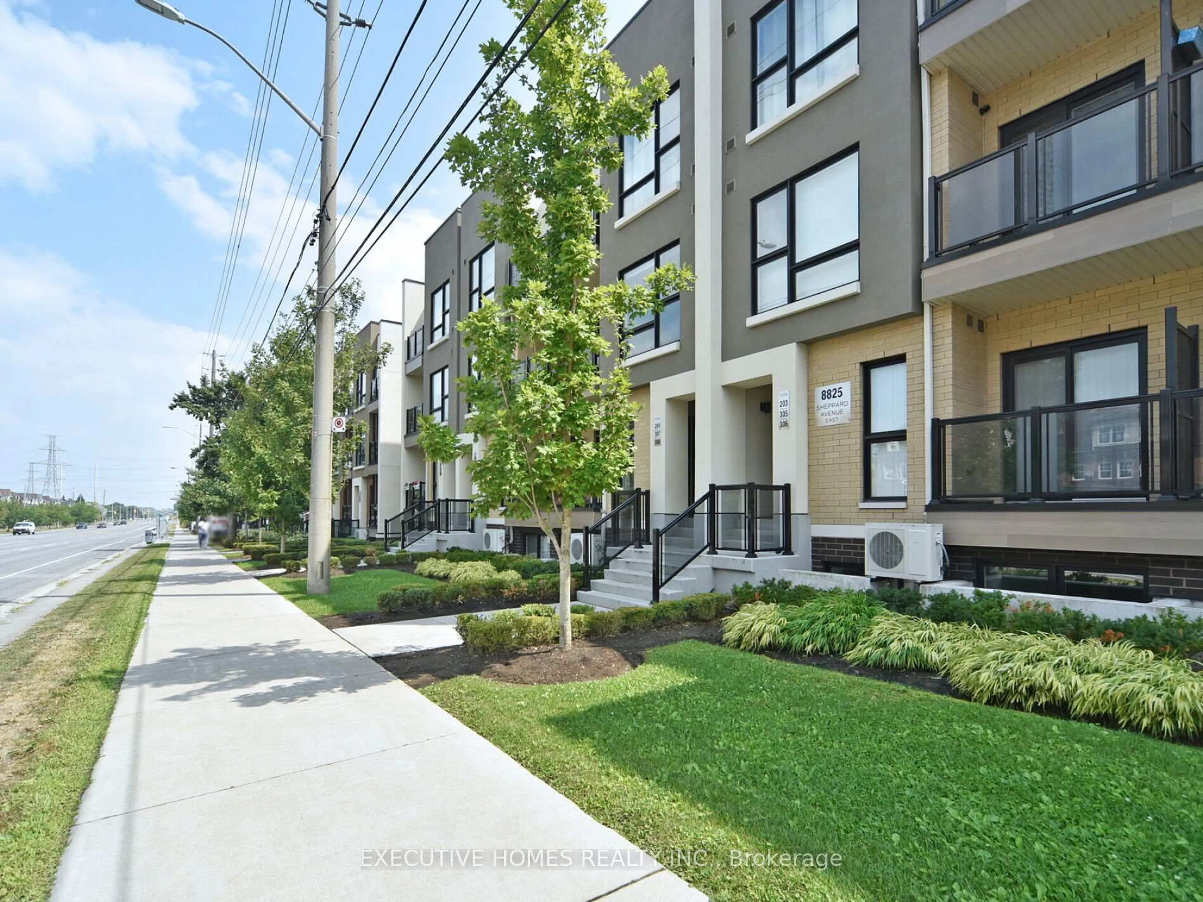 Patio, street for 8825 Sheppard Ave #203, Toronto Ontario M1B 0E3