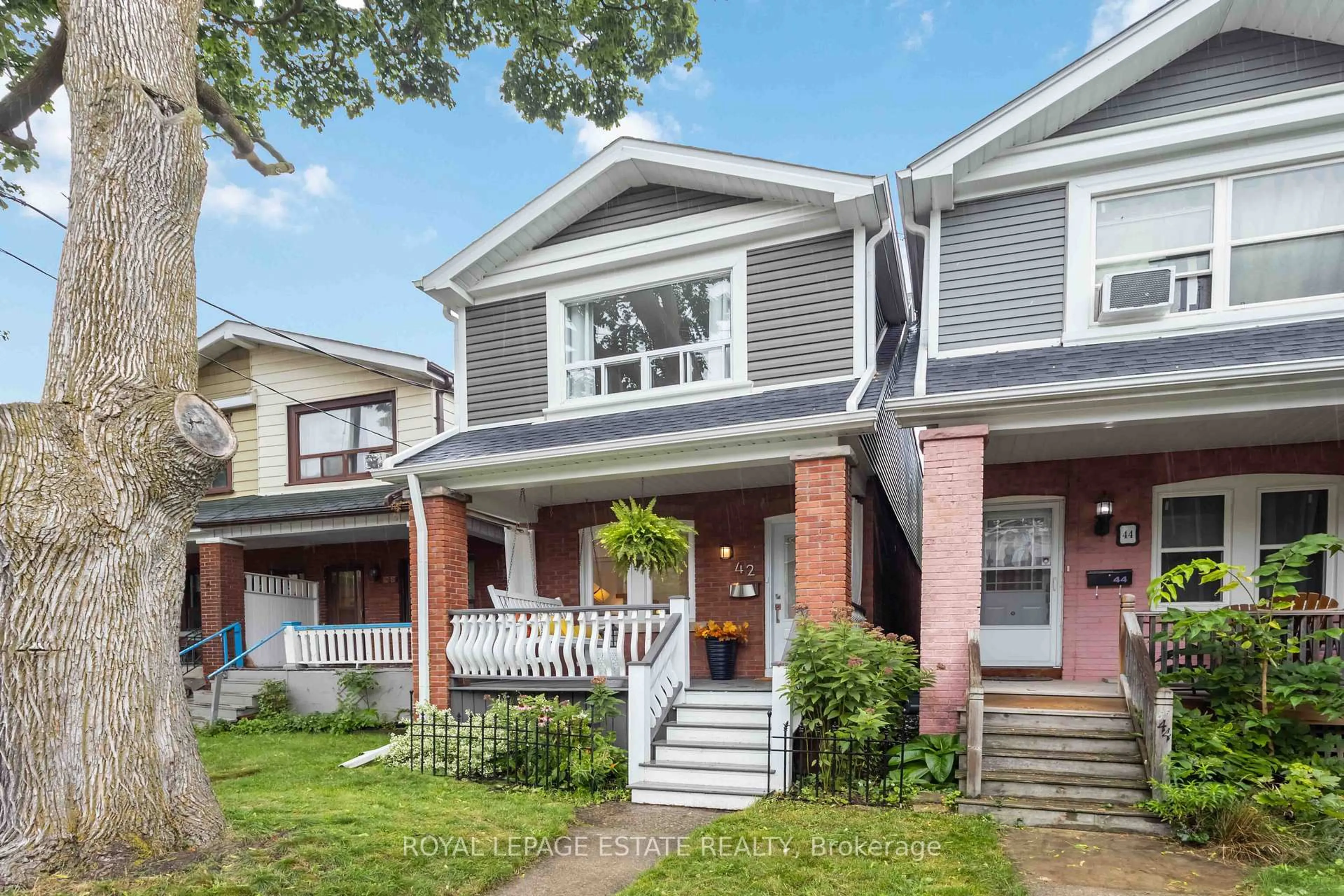Home with brick exterior material, street for 42 Chatham Ave, Toronto Ontario M4J 1K6