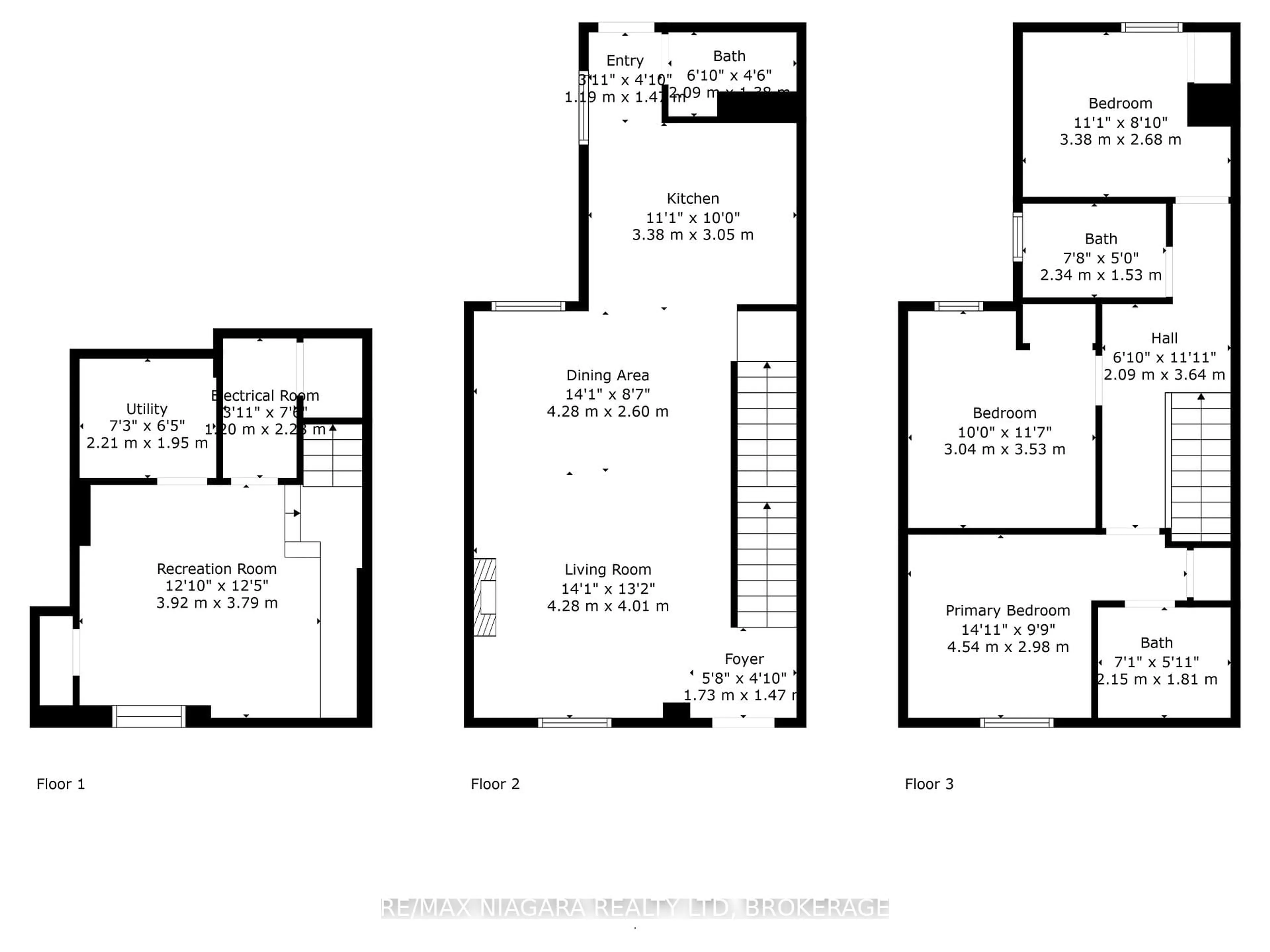Floor plan for 95 Kimberley Ave, Toronto Ontario M4E 2Z4
