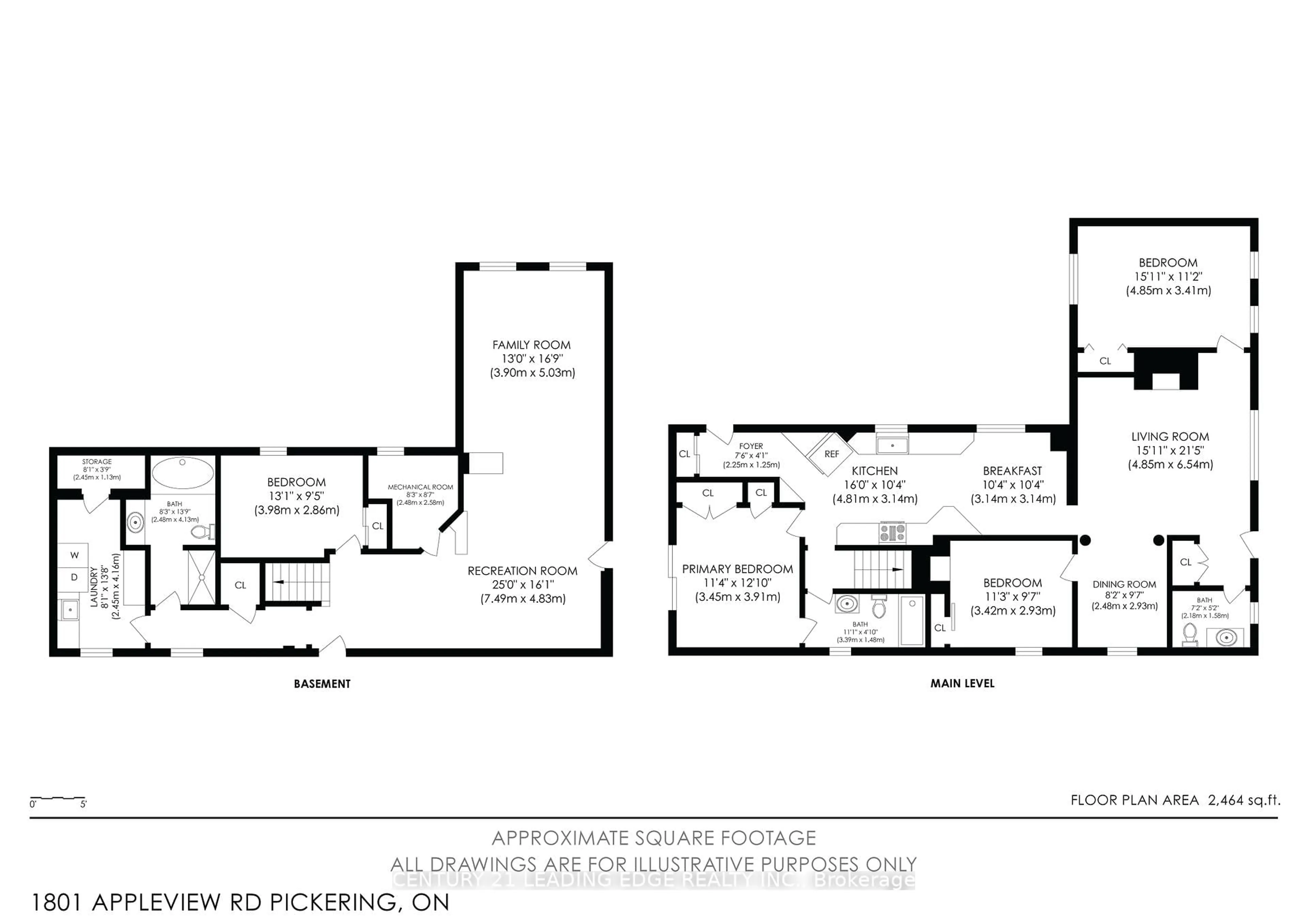Floor plan for 1801 Appleview Rd, Pickering Ontario L1V 1T7
