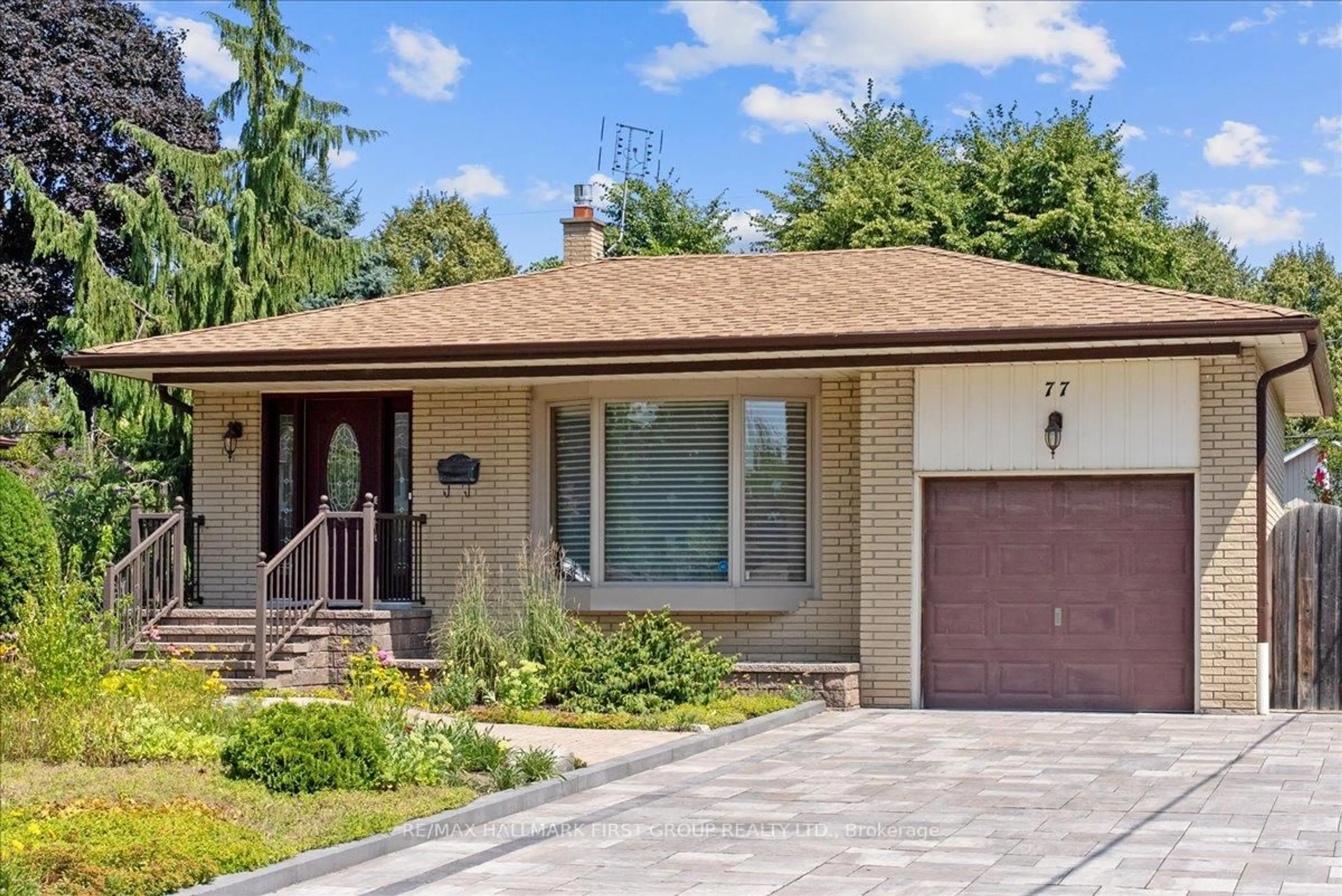 Home with brick exterior material, street for 77 Hills Rd, Ajax Ontario L1S 2W5