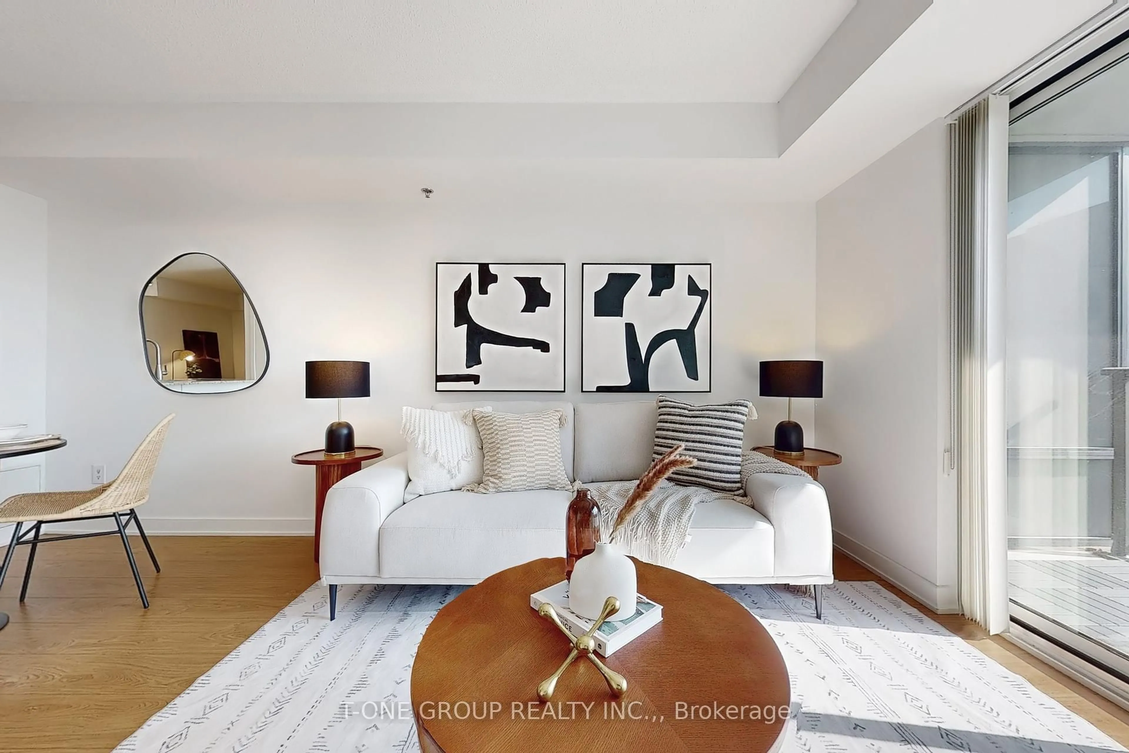 Living room with furniture, unknown for 185 Bonis Ave #408, Toronto Ontario M1T 0A4