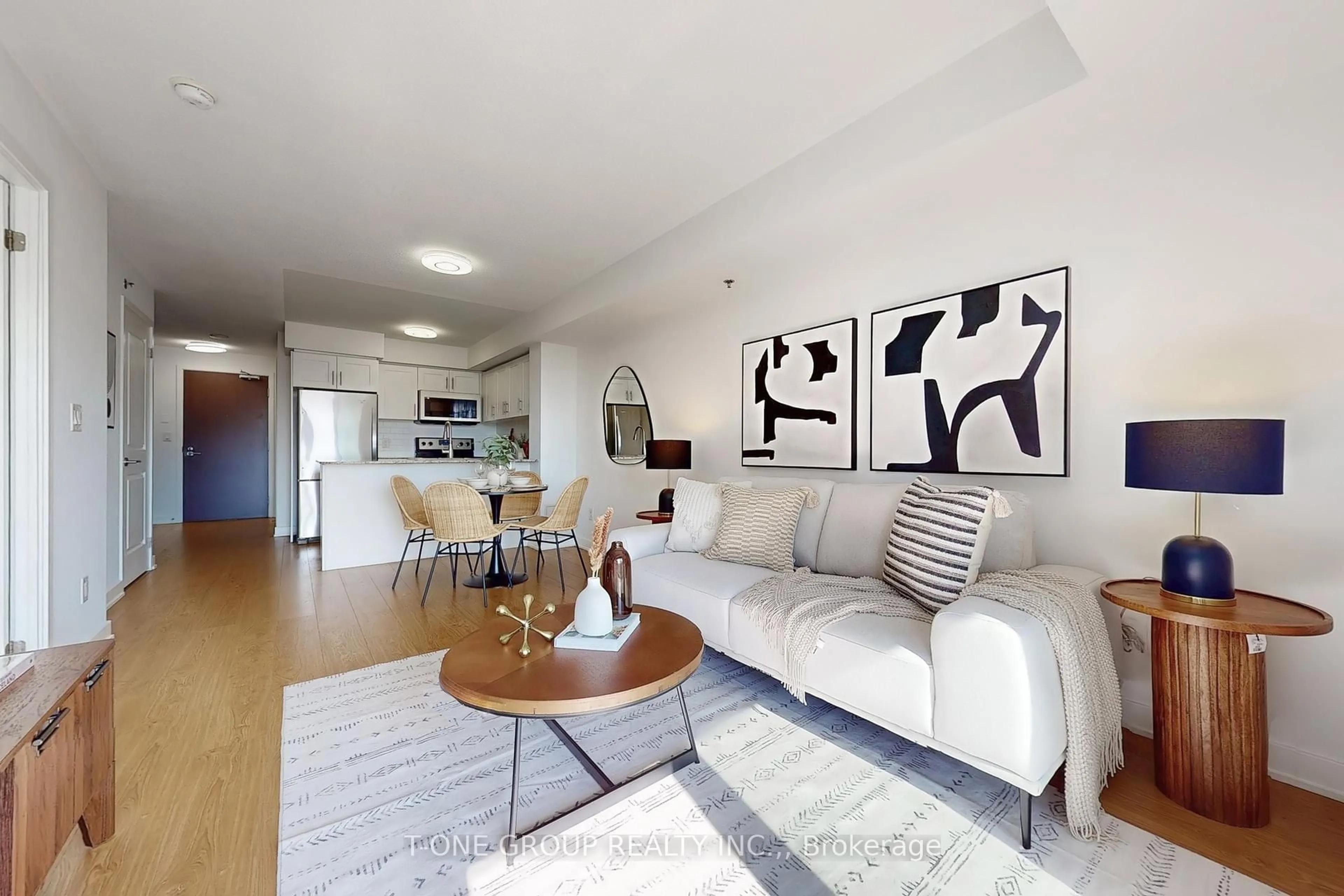 Living room with furniture, unknown for 185 Bonis Ave #408, Toronto Ontario M1T 0A4