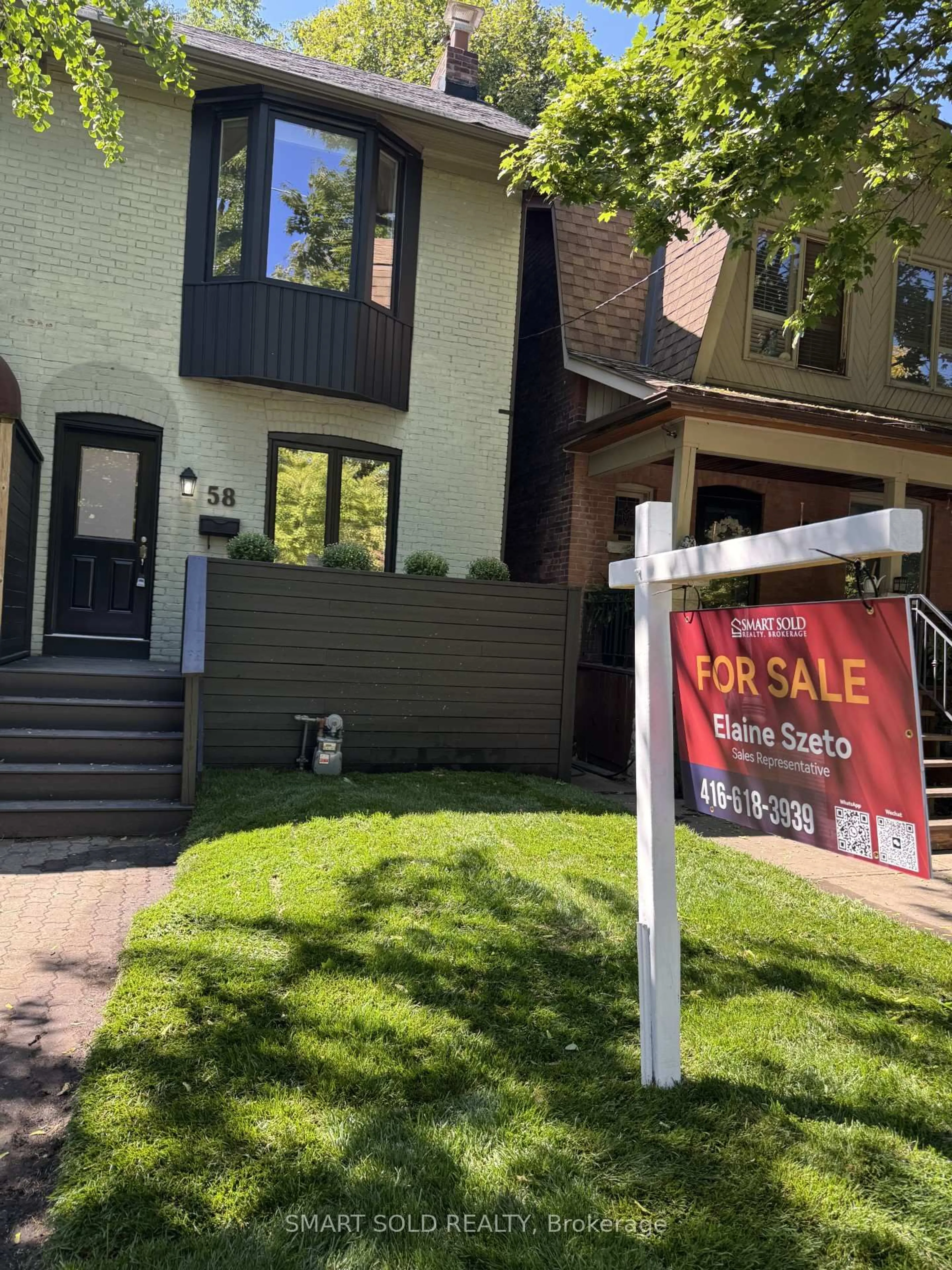 Home with brick exterior material, street for 58 Coady Ave, Toronto Ontario M4M 2Y8