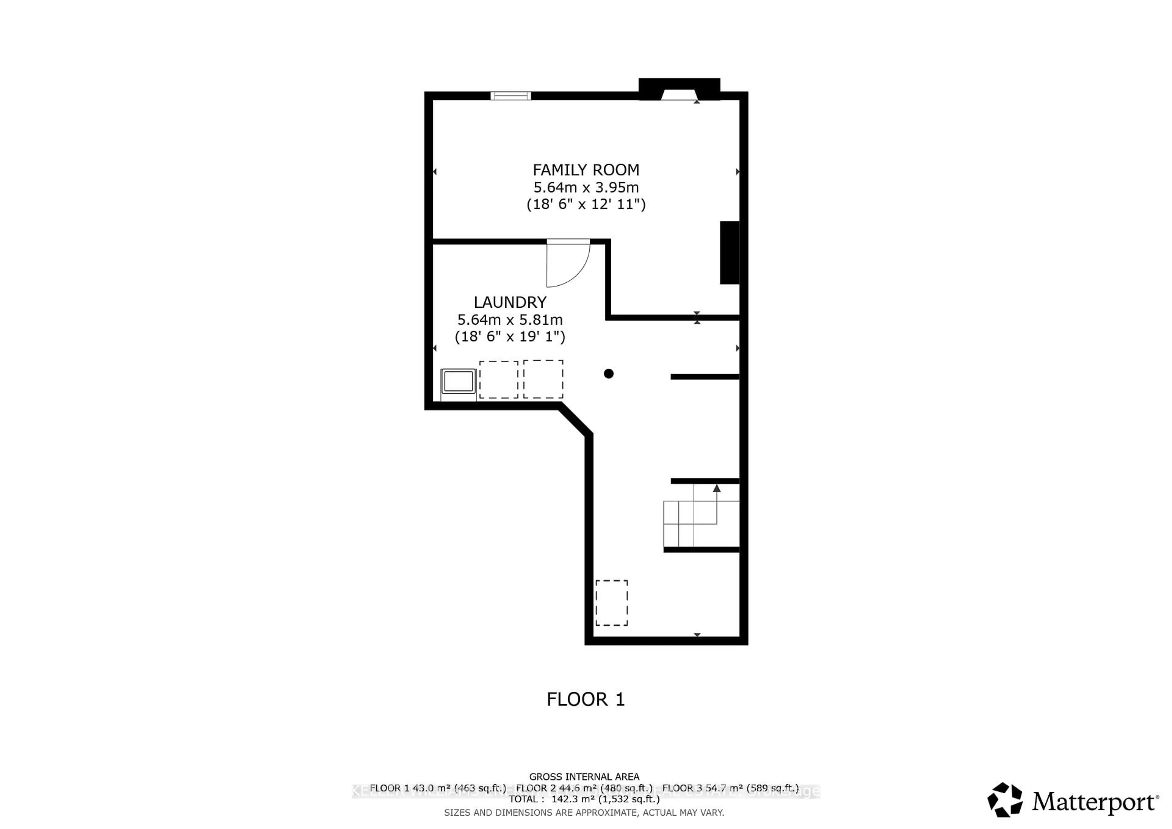Floor plan for 1023 Tilbury St, Oshawa Ontario L1H 8W3