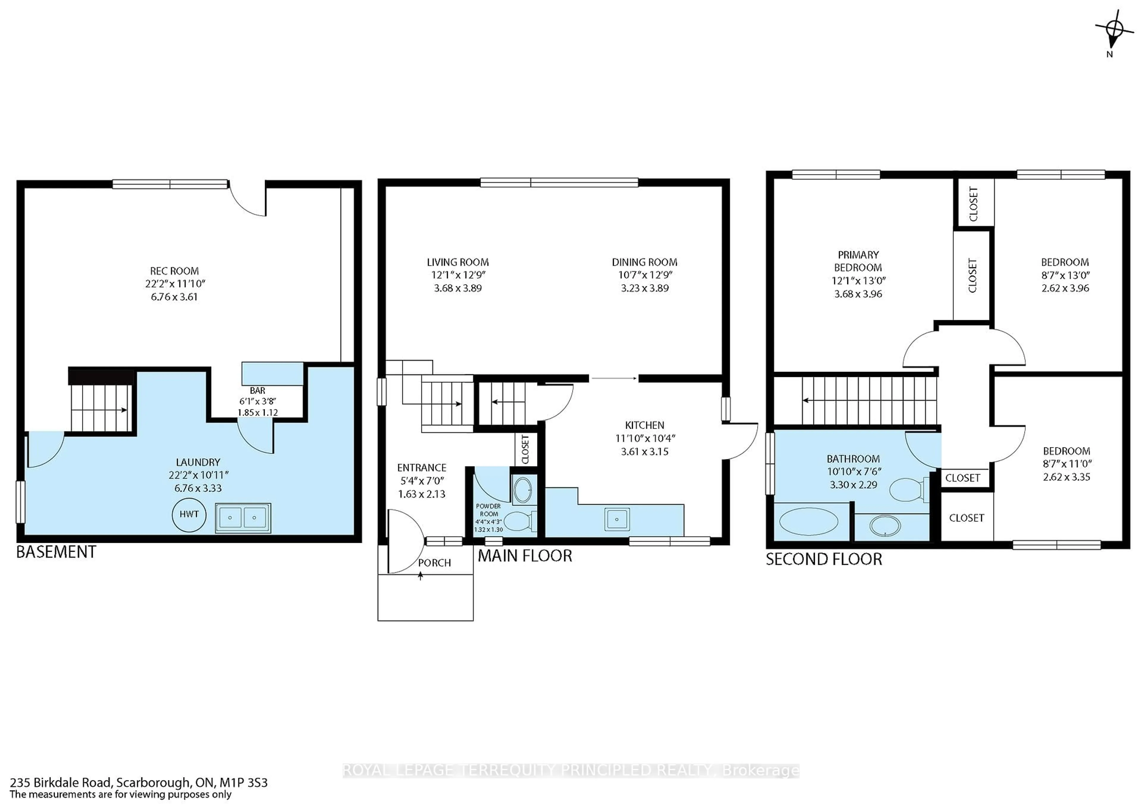 Floor plan for 235 Birkdale Rd, Toronto Ontario M1P 3S3