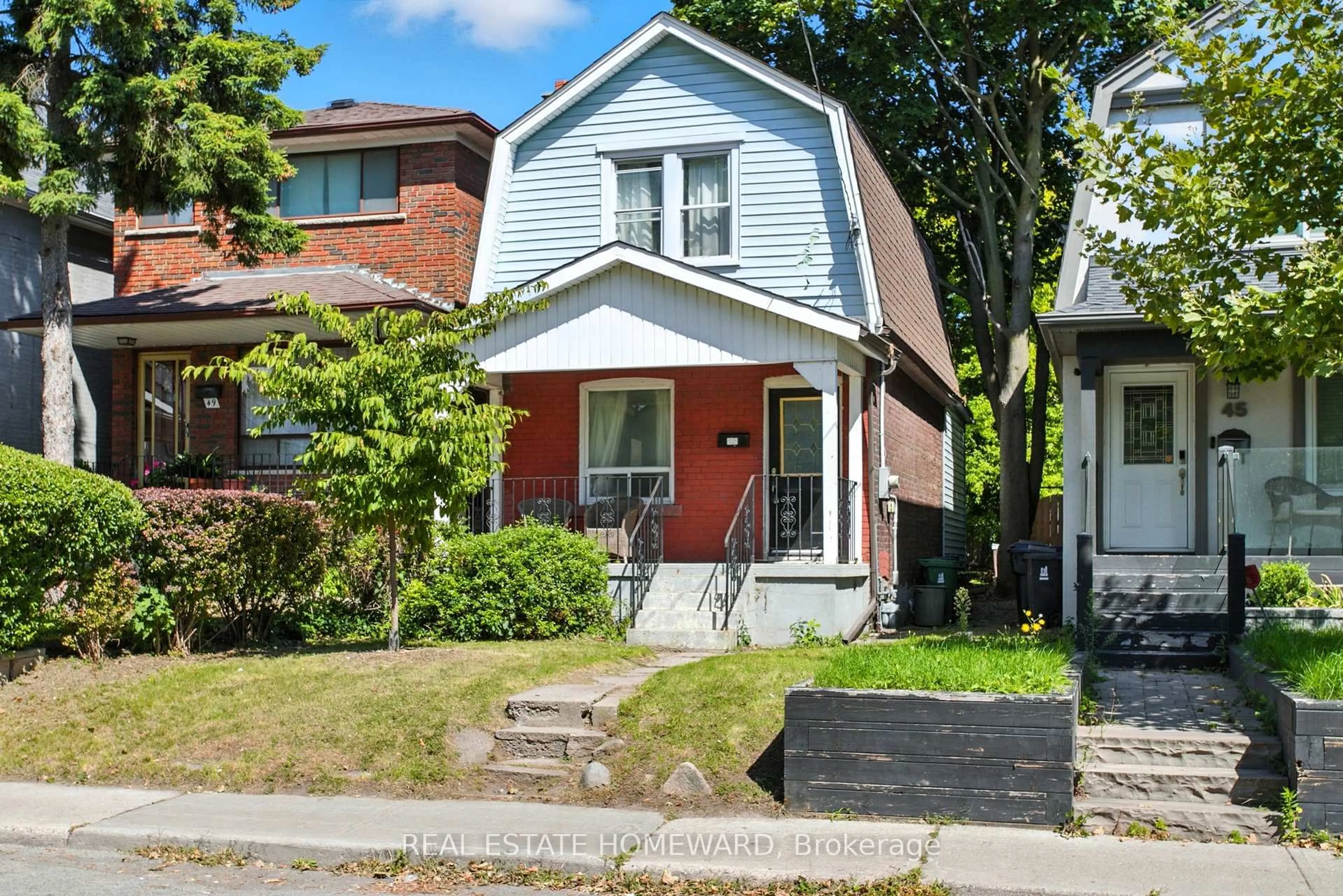 Home with brick exterior material, street for 47 Eldon Ave, Toronto Ontario M4C 5G2