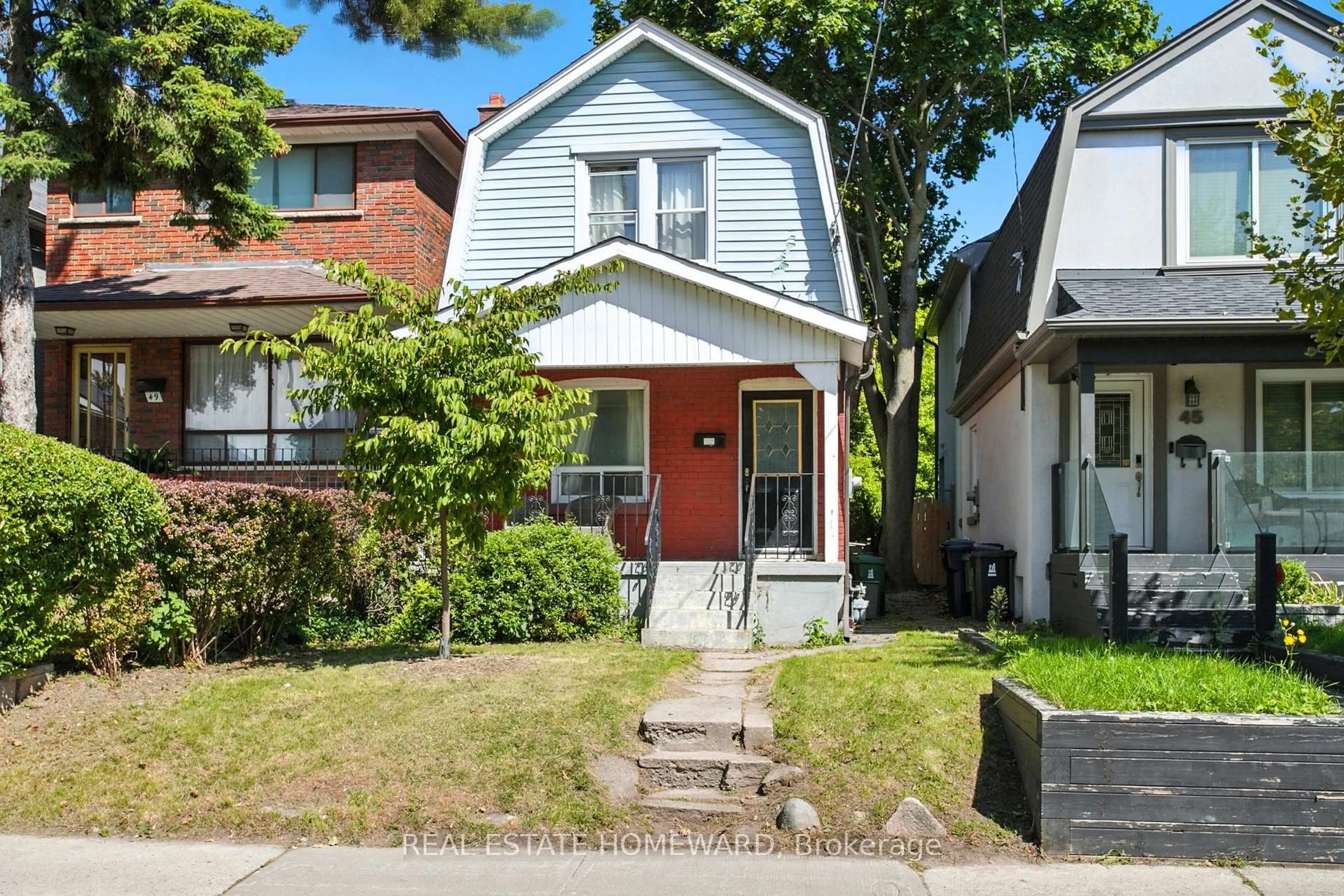 Home with brick exterior material, street for 47 Eldon Ave, Toronto Ontario M4C 5G2