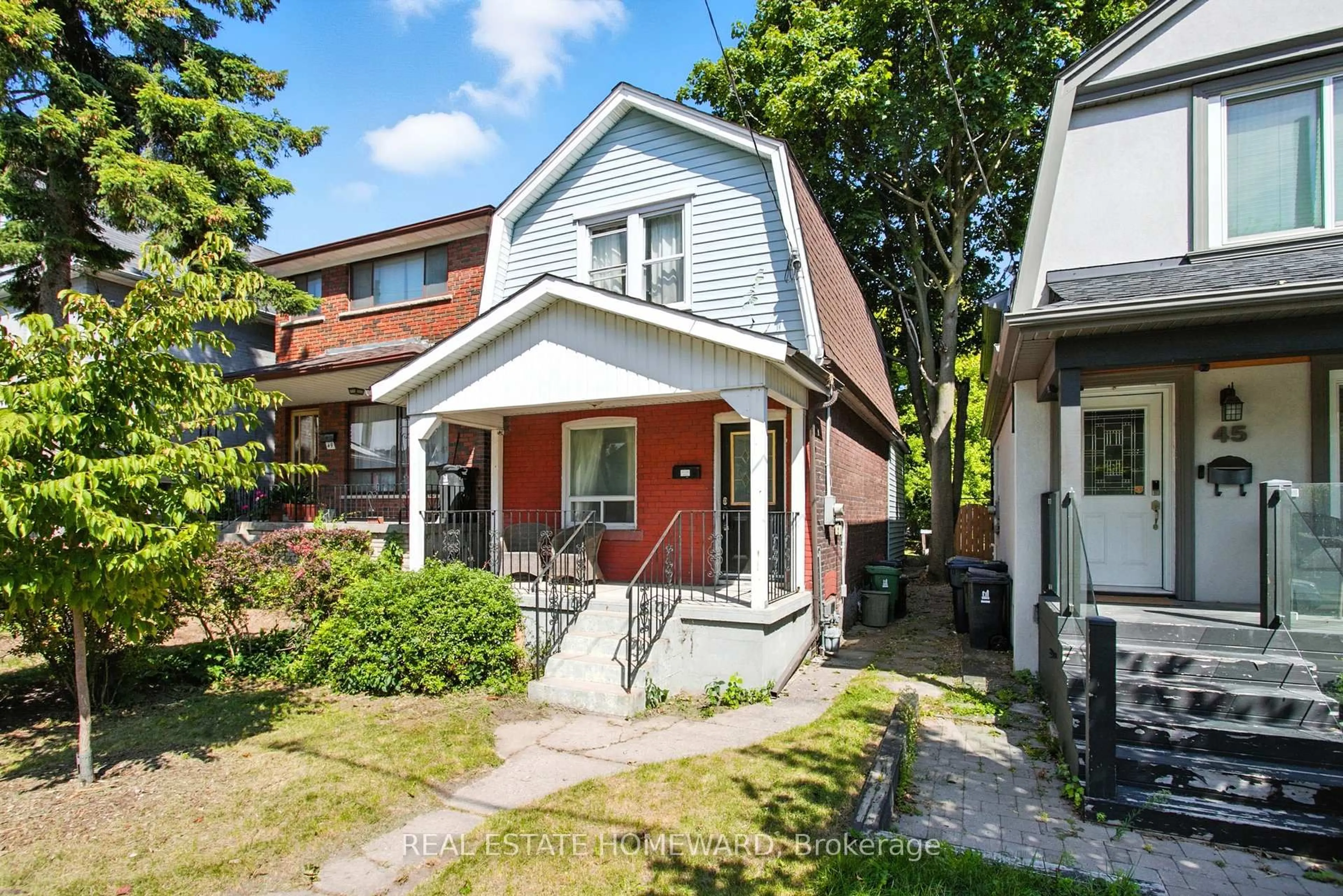 Home with brick exterior material, street for 47 Eldon Ave, Toronto Ontario M4C 5G2