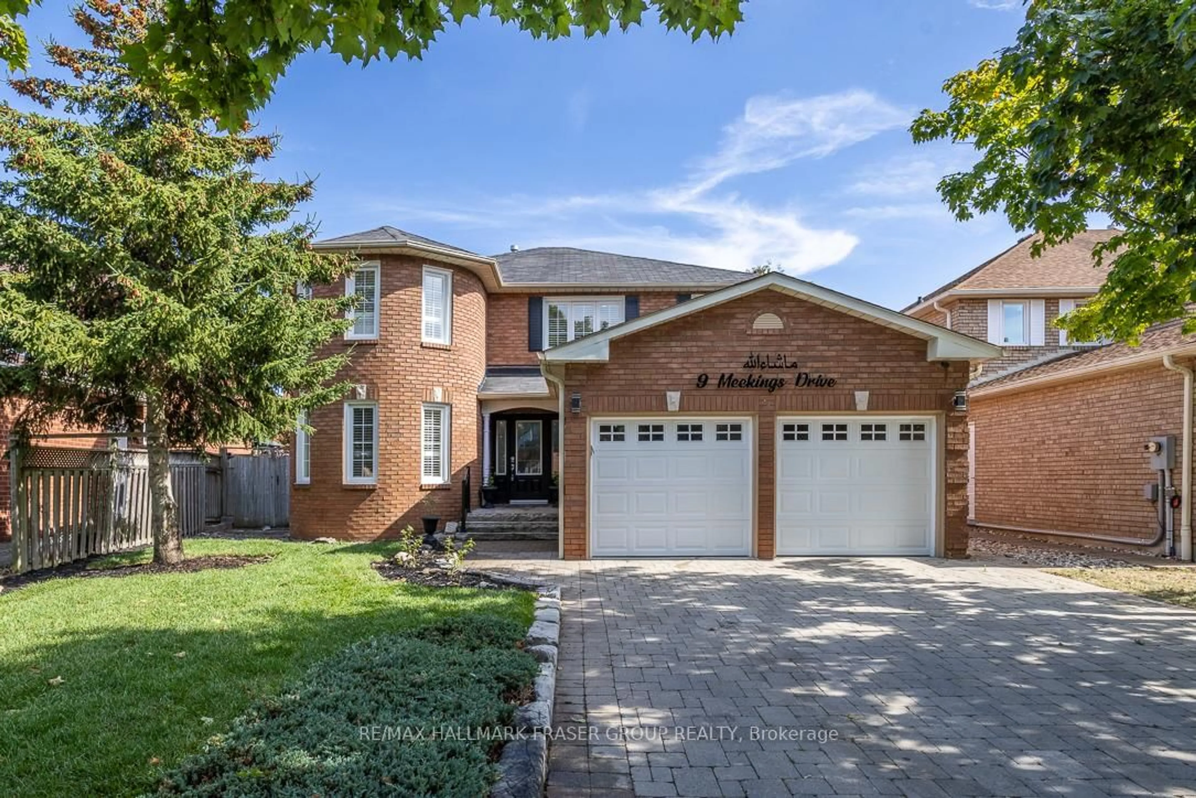 Home with brick exterior material, street for 9 Meekings Dr, Ajax Ontario L1T 3N7