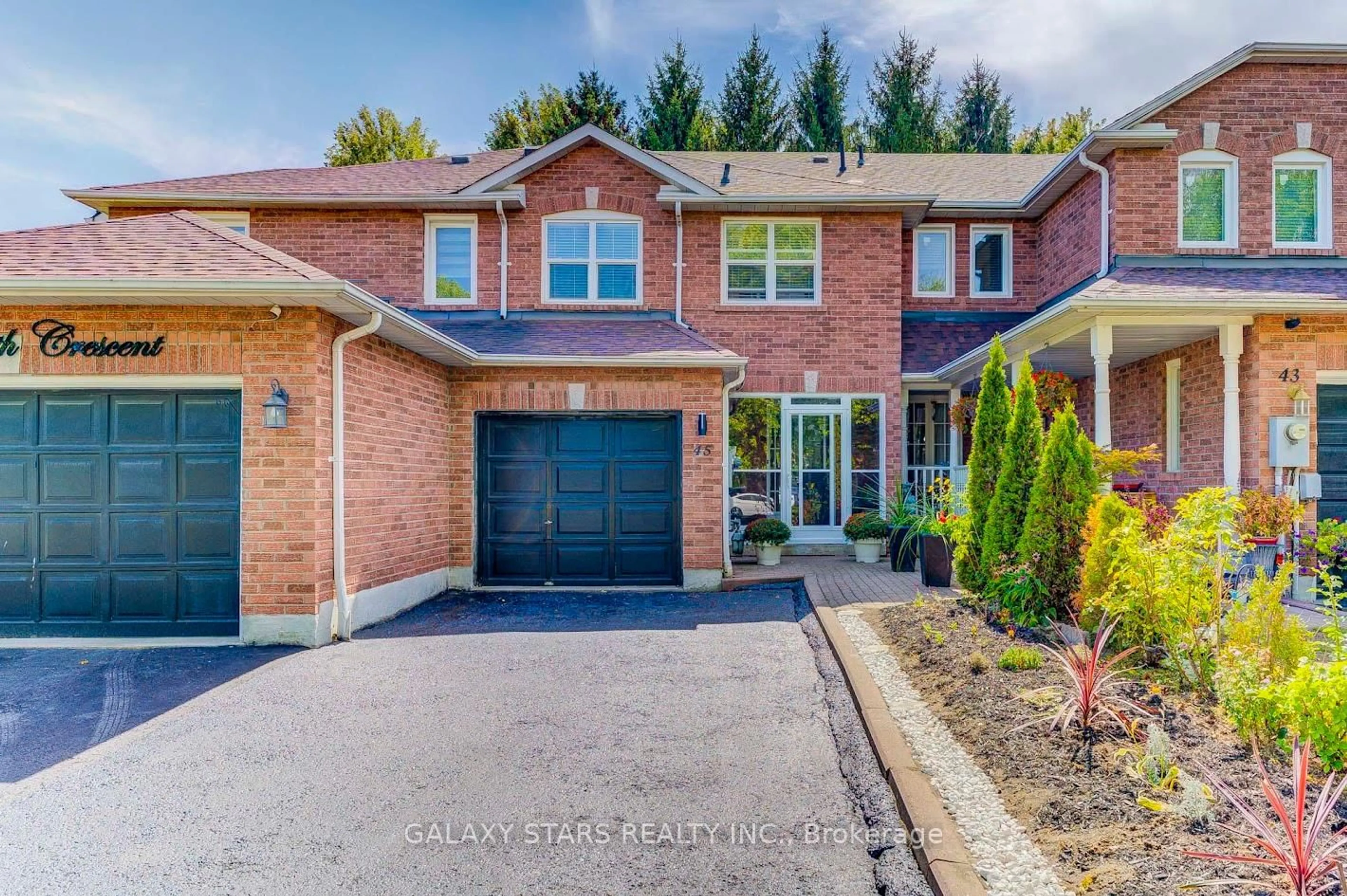 Home with brick exterior material, street for 45 Booth Cres, Ajax Ontario L1Z 1H6