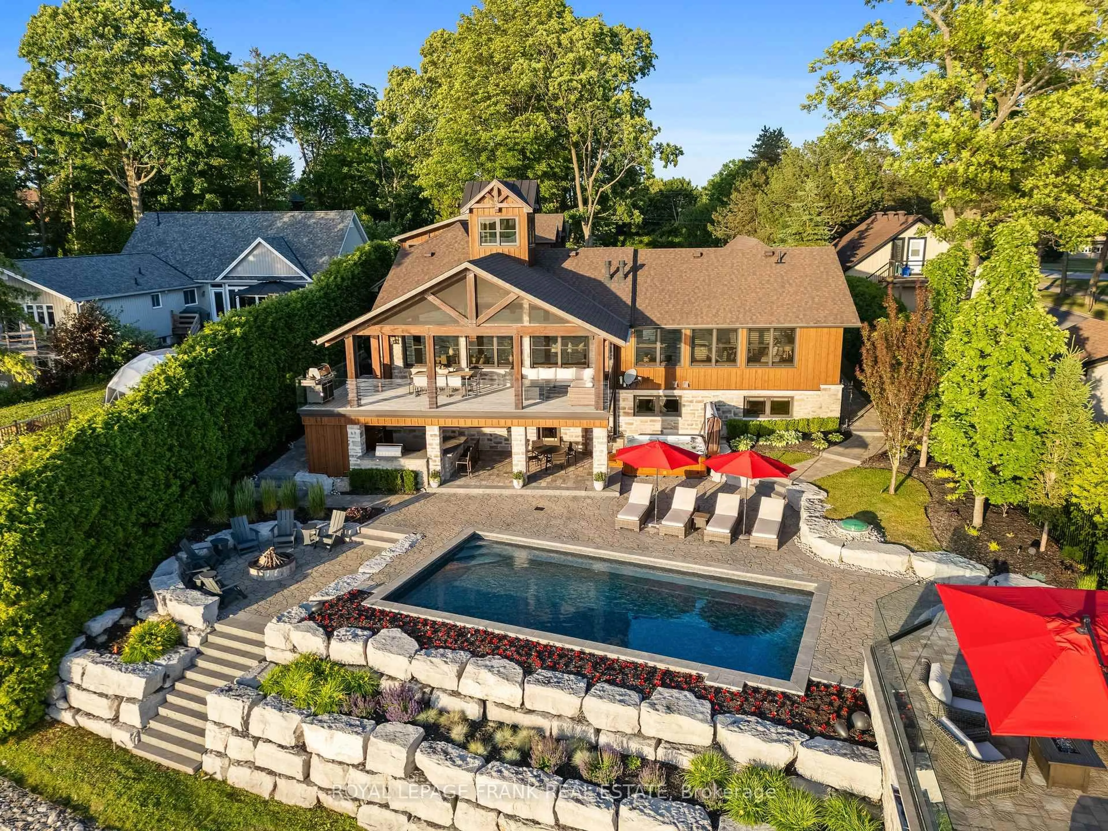 A pic from outside/outdoor area/front of a property/back of a property/a pic from drone, water/lake/river/ocean view for 257 Stephenson Point Rd, Scugog Ontario L9L 1B4