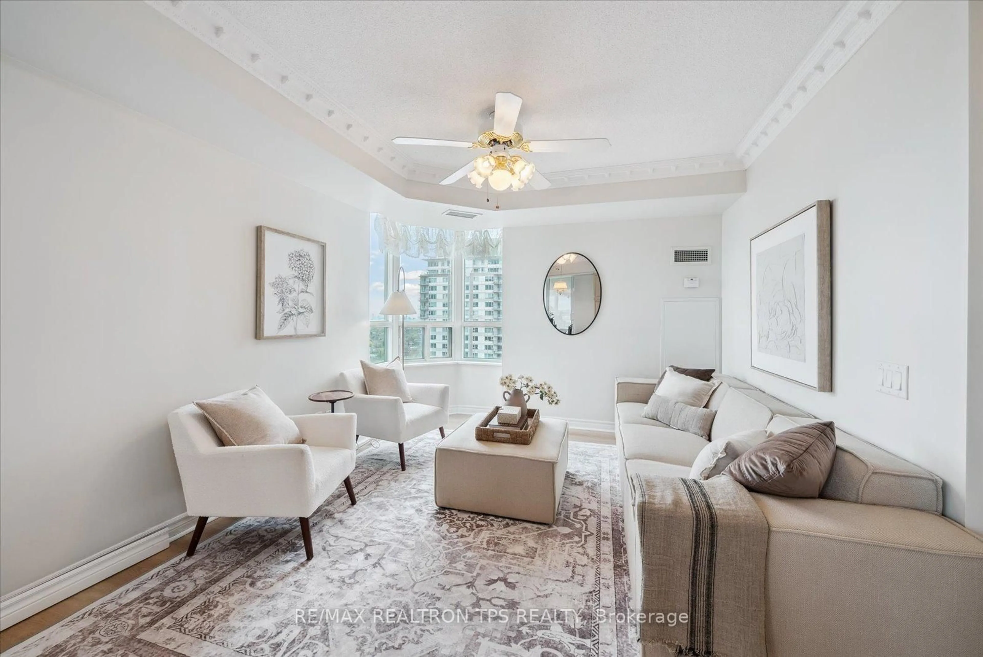 Living room with furniture, unknown for 61 Town Centre Crt #2402, Toronto Ontario M1P 5C5