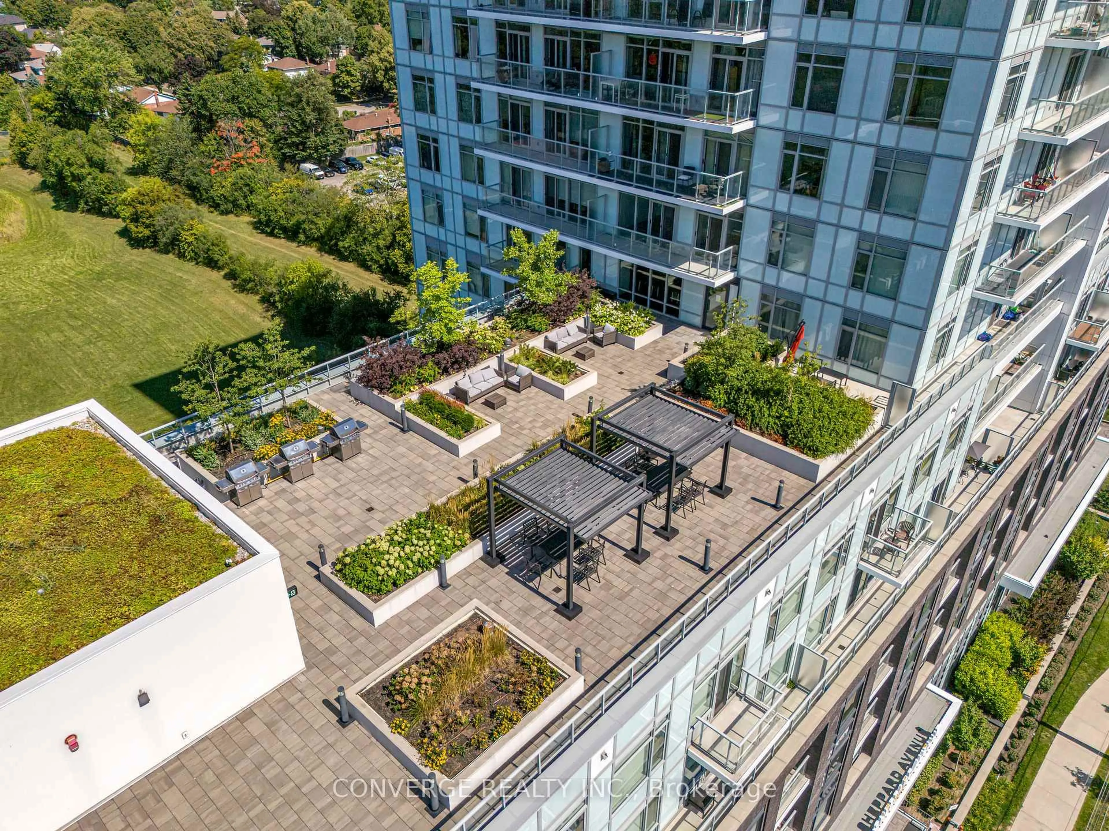 A pic from outside/outdoor area/front of a property/back of a property/a pic from drone, city buildings view from balcony for 3220 Sheppard Ave #1310, Toronto Ontario M1T 0B7